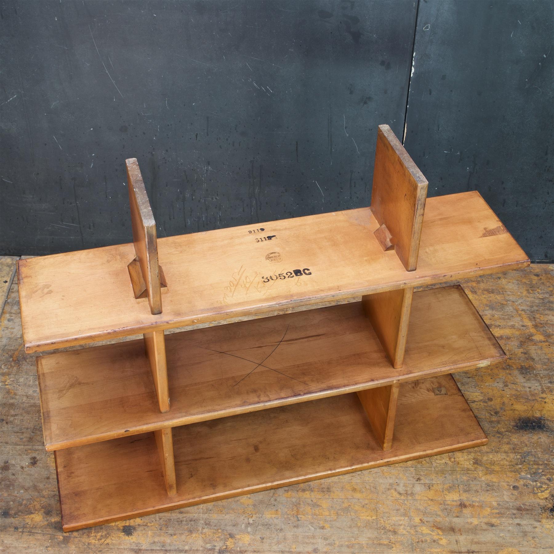 1930s Russell Wright Maple Bookcase American Modern Series Plant Stand Low Shelf 1