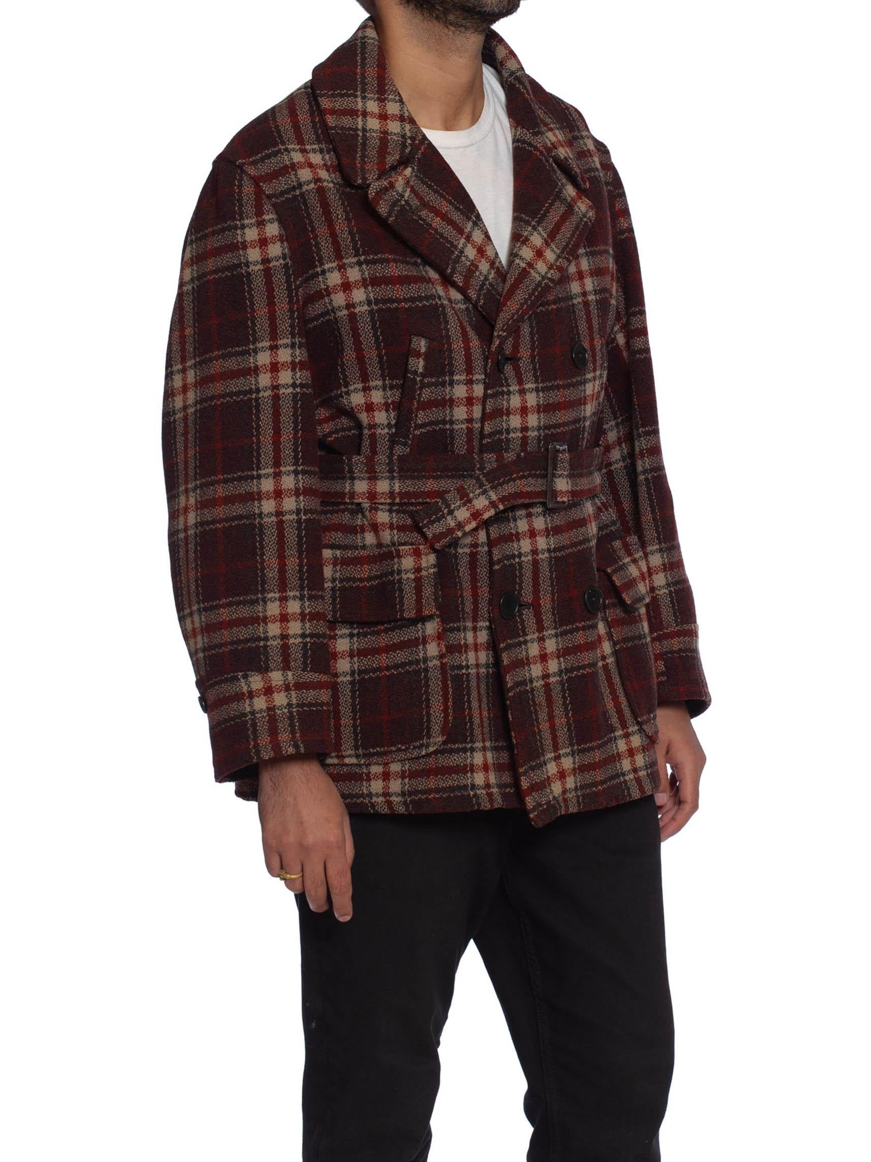 mens plaid peacoat