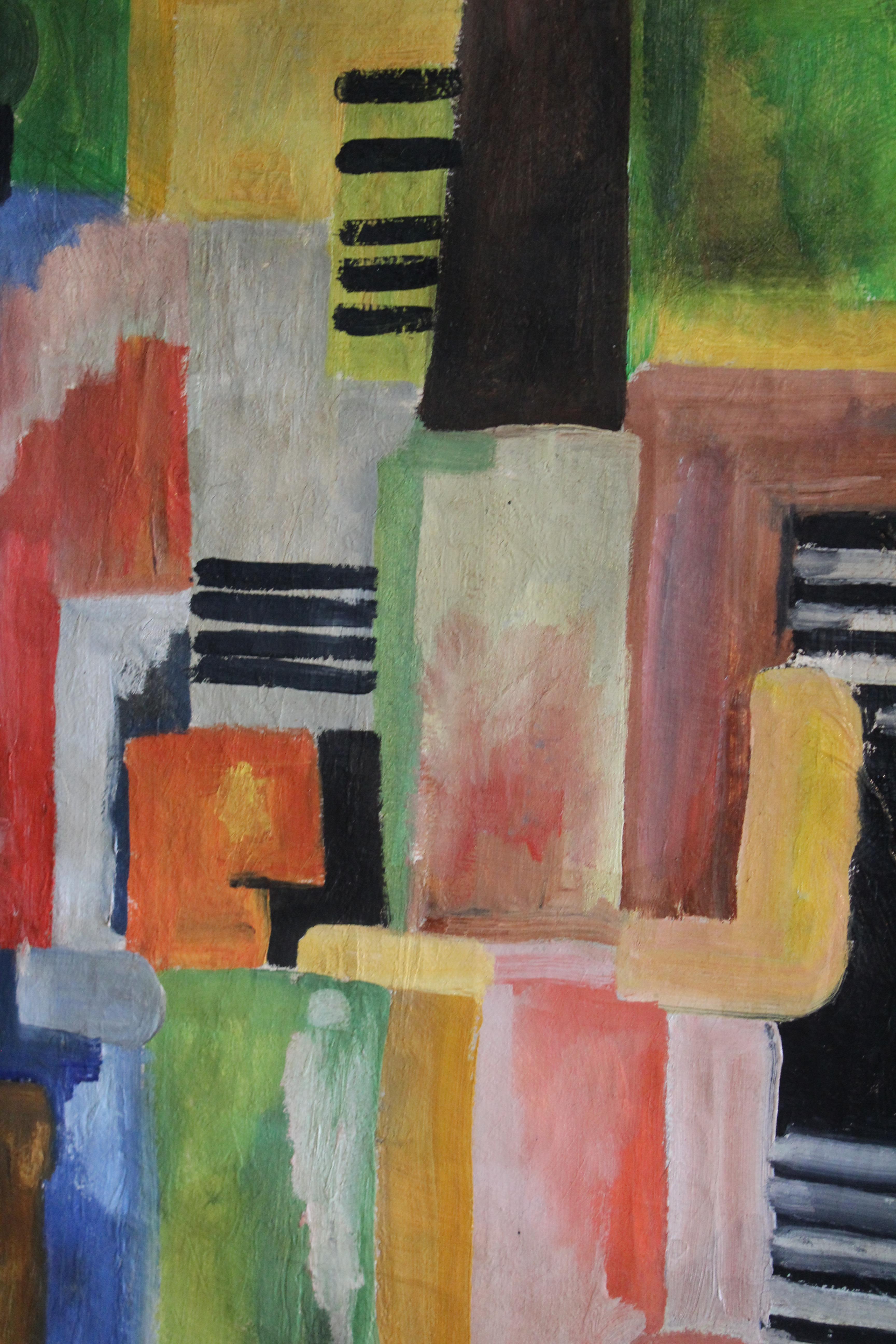 Moderne Peinture abstraite constructiviste russe des années 1930