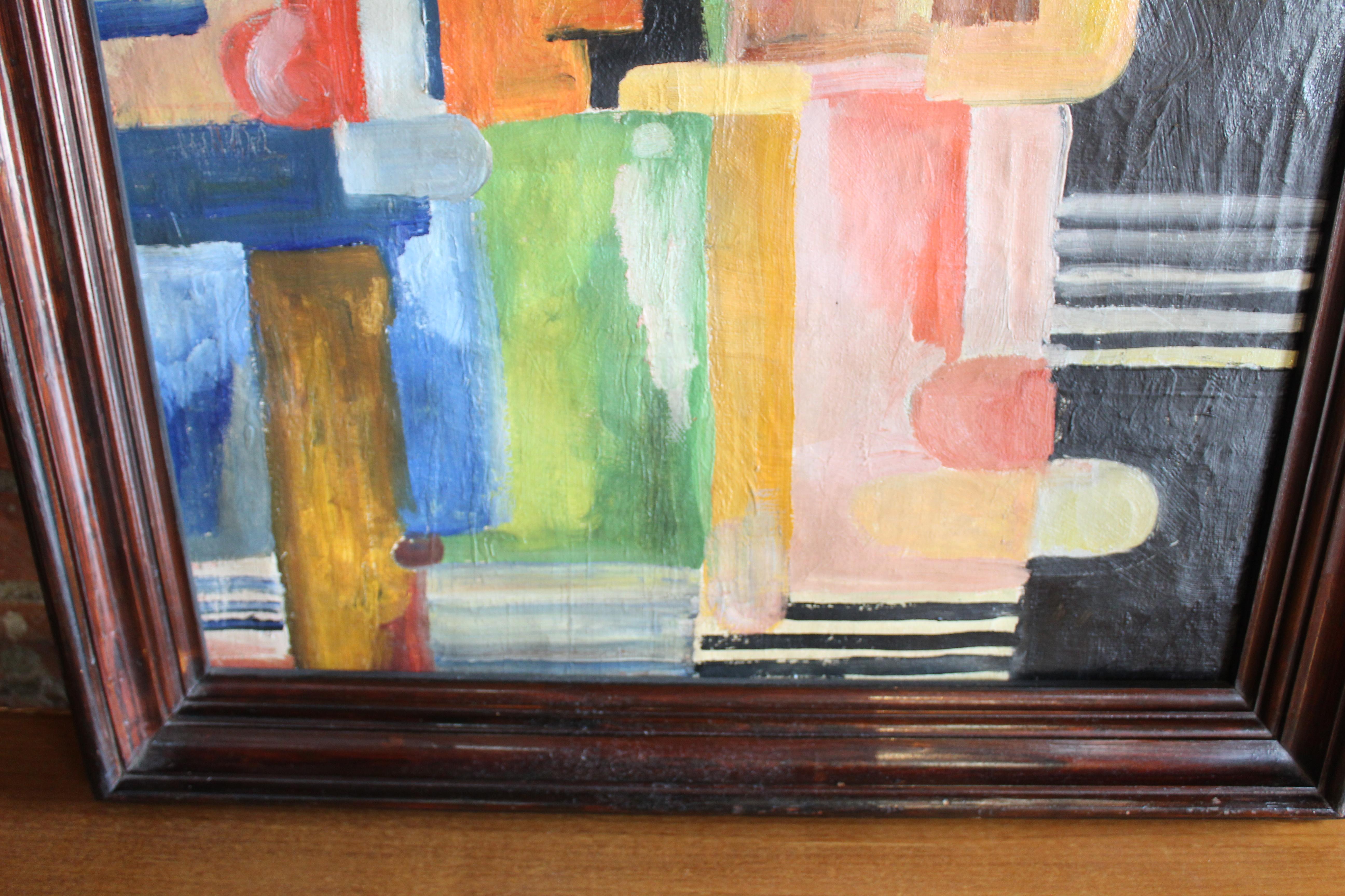 Peinture abstraite constructiviste russe des années 1930 Bon état à Los Angeles, CA