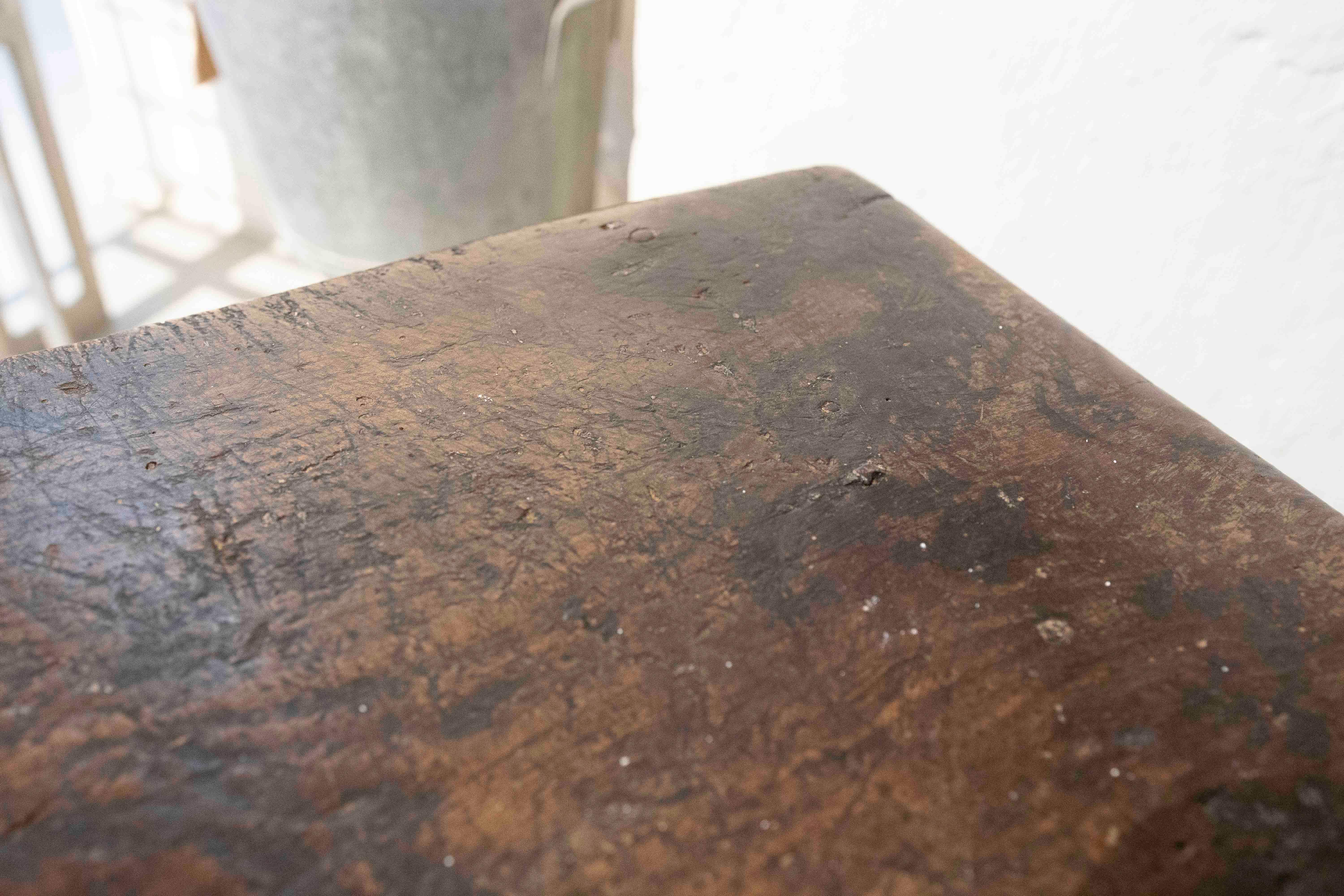 1930s Rustic Wooden Stool Table For Sale 6