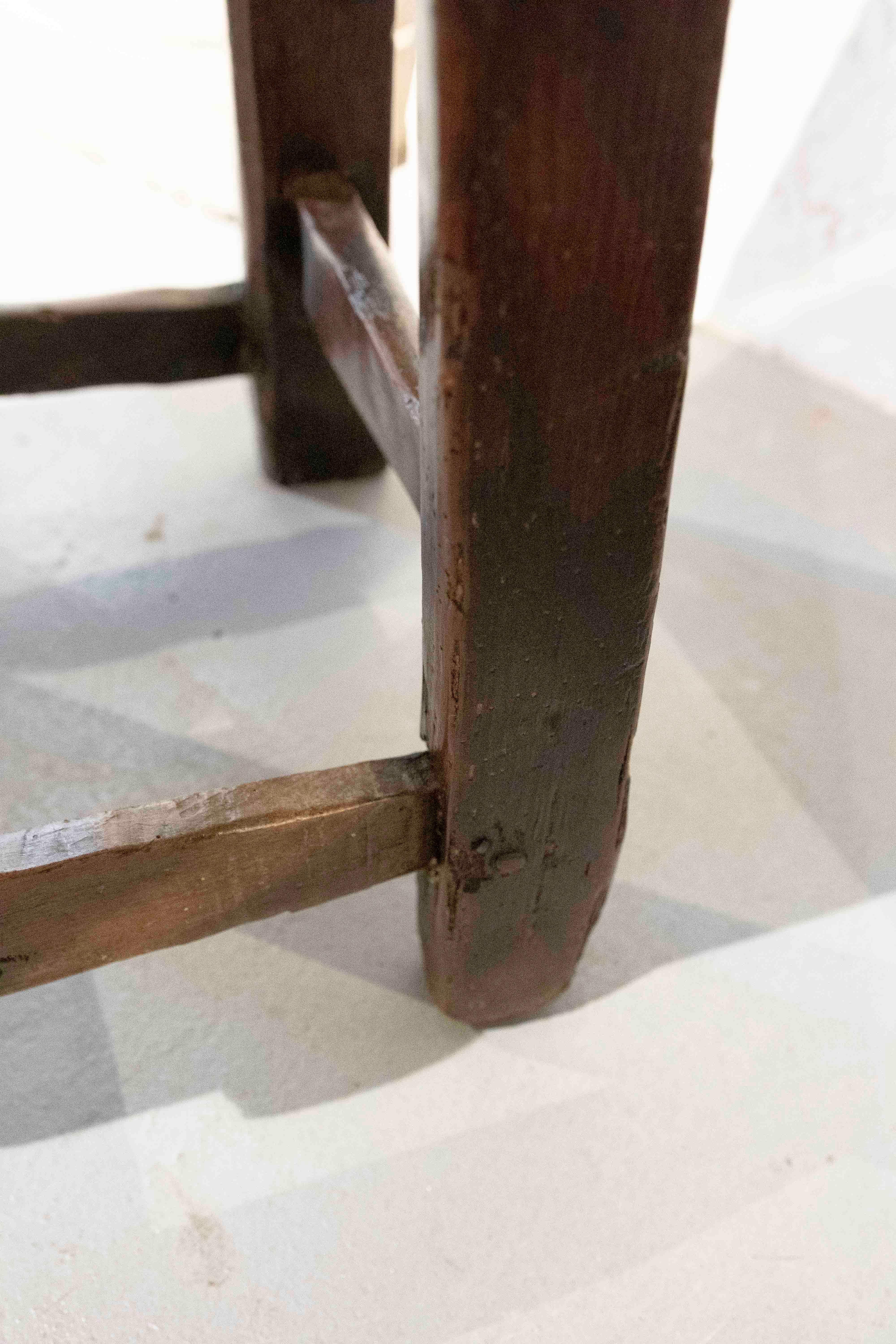 1930s Rustic Wooden Stool Table For Sale 7