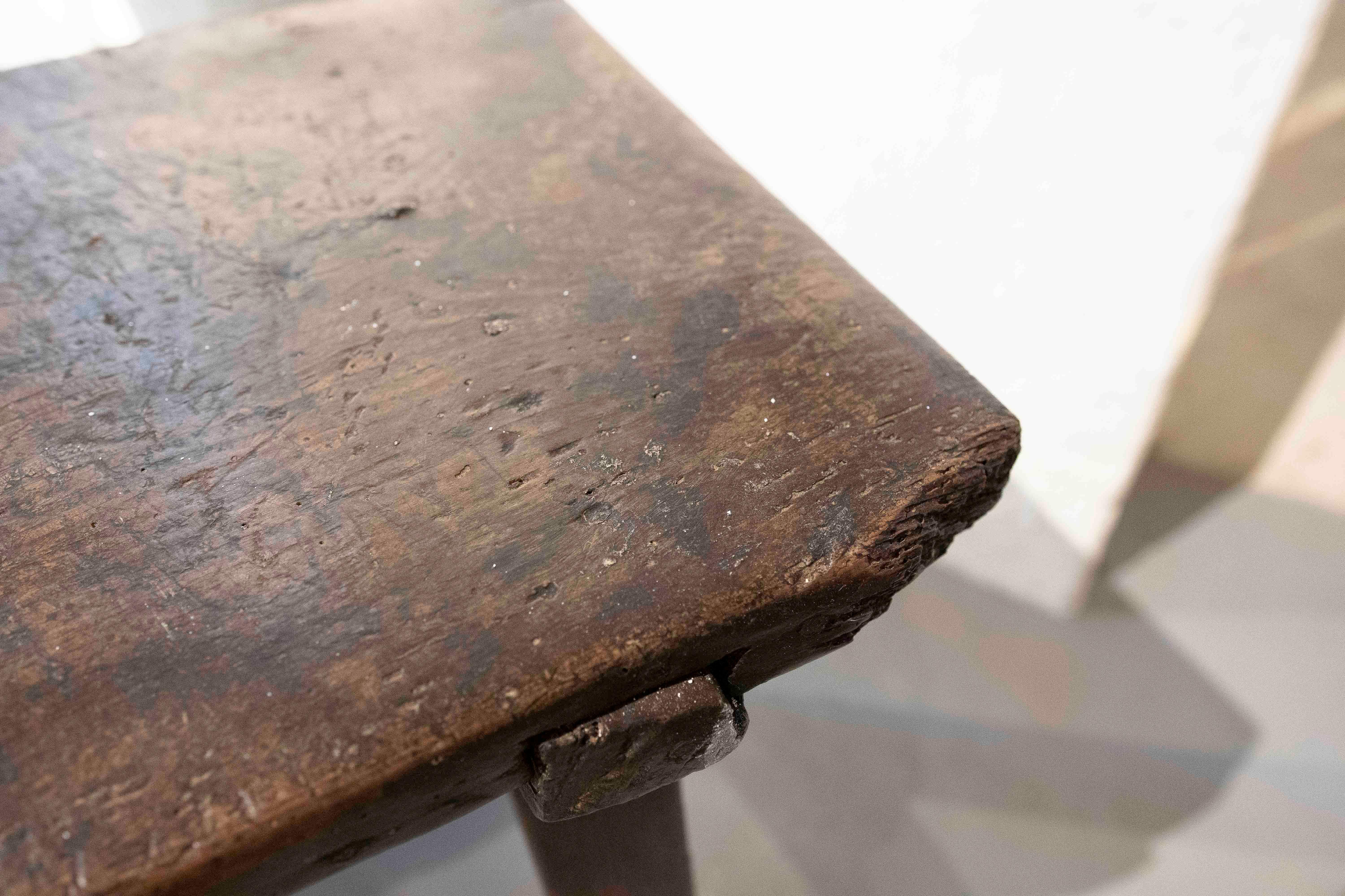 1930s Rustic Wooden Stool Table For Sale 3