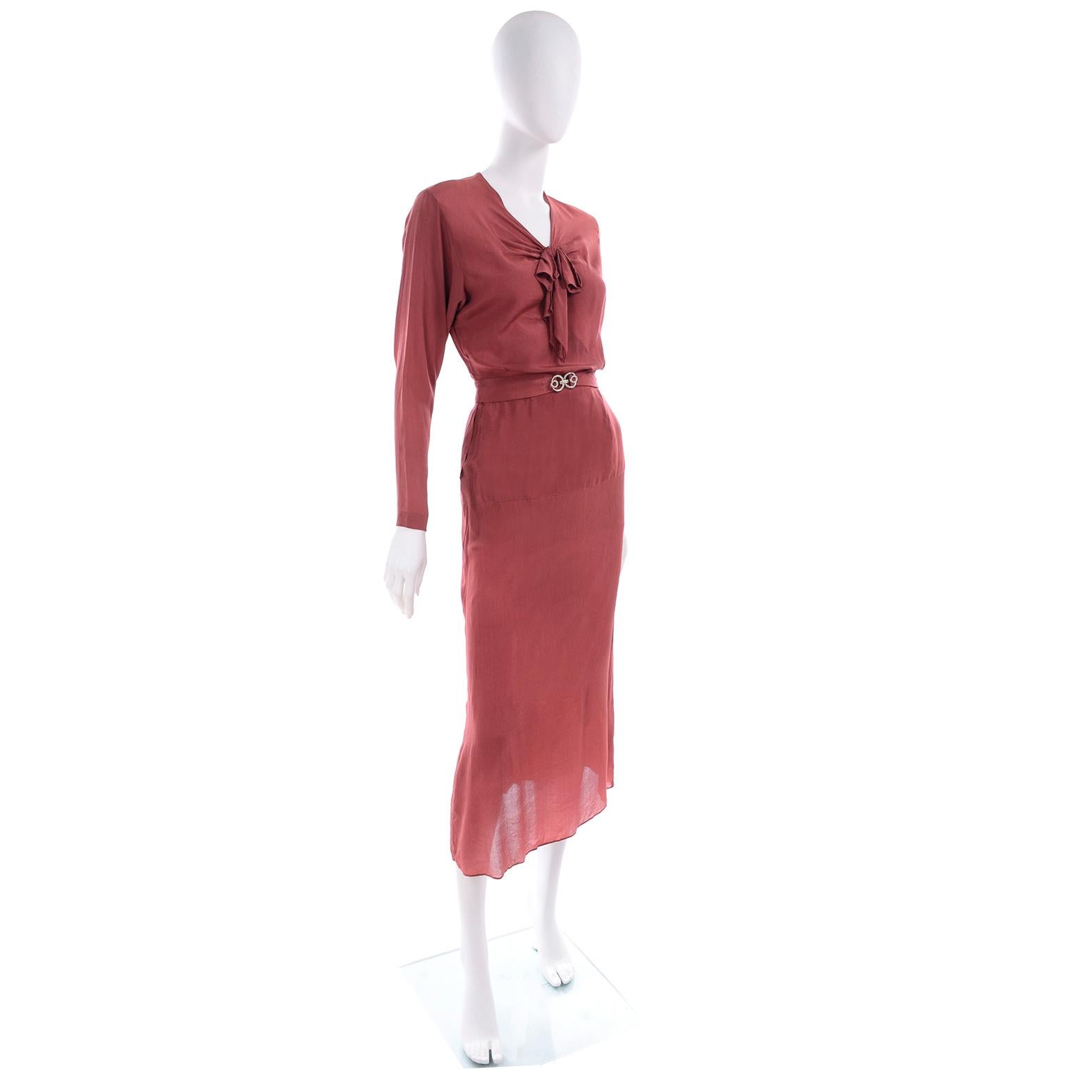 red 1930s dress