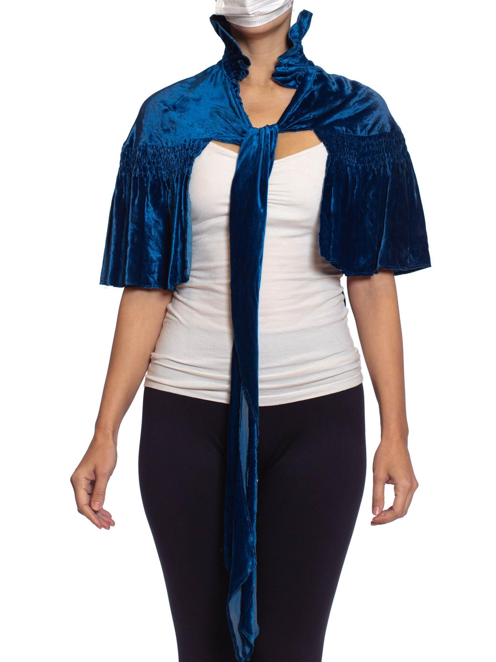 blue silk cape