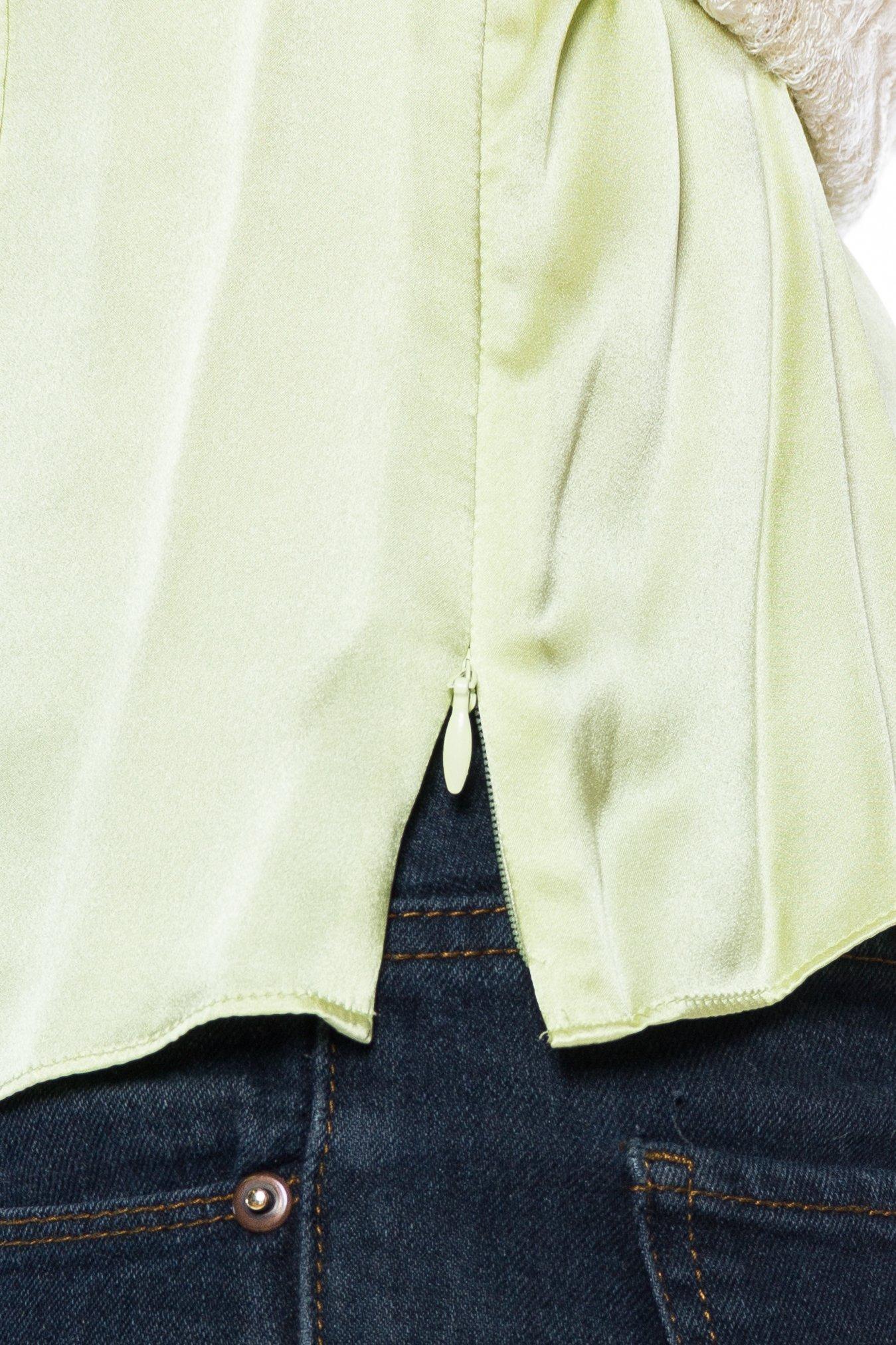 Women's 1930S Mint Green Silk & Lace Ruffled Romantic  Camisole