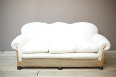 1930s Scalloped Back Country House Sofa
