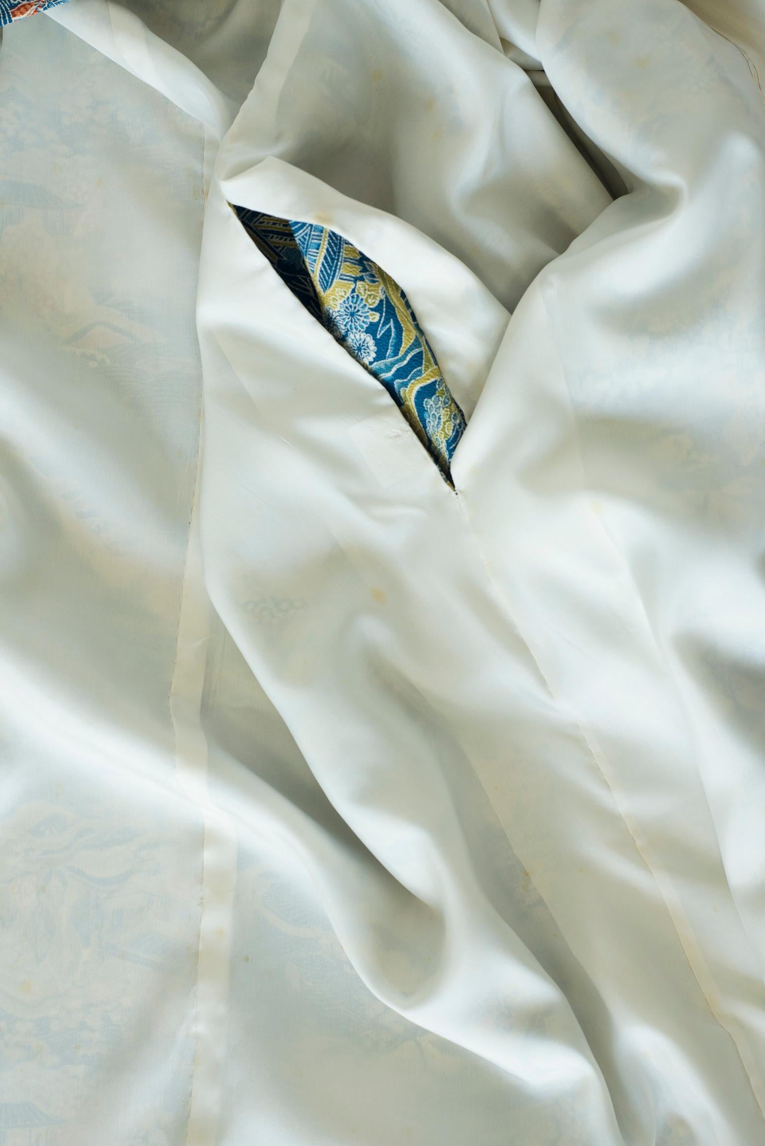1930er Jahre Landschaftsdruck & Kimono-Mantel aus Seide im Angebot 12