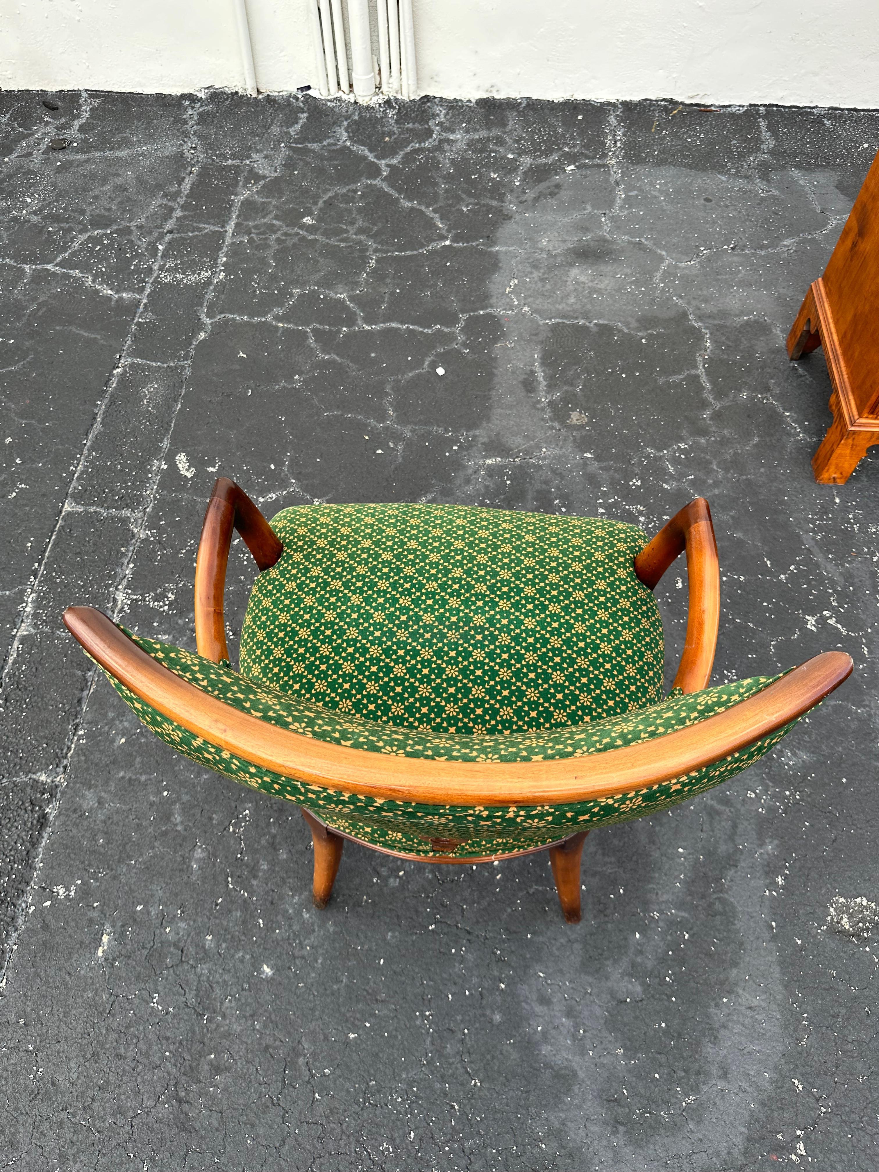1930s Sculptural Bentwood Art Deco Green Armchairs, Set of 2 en vente 3