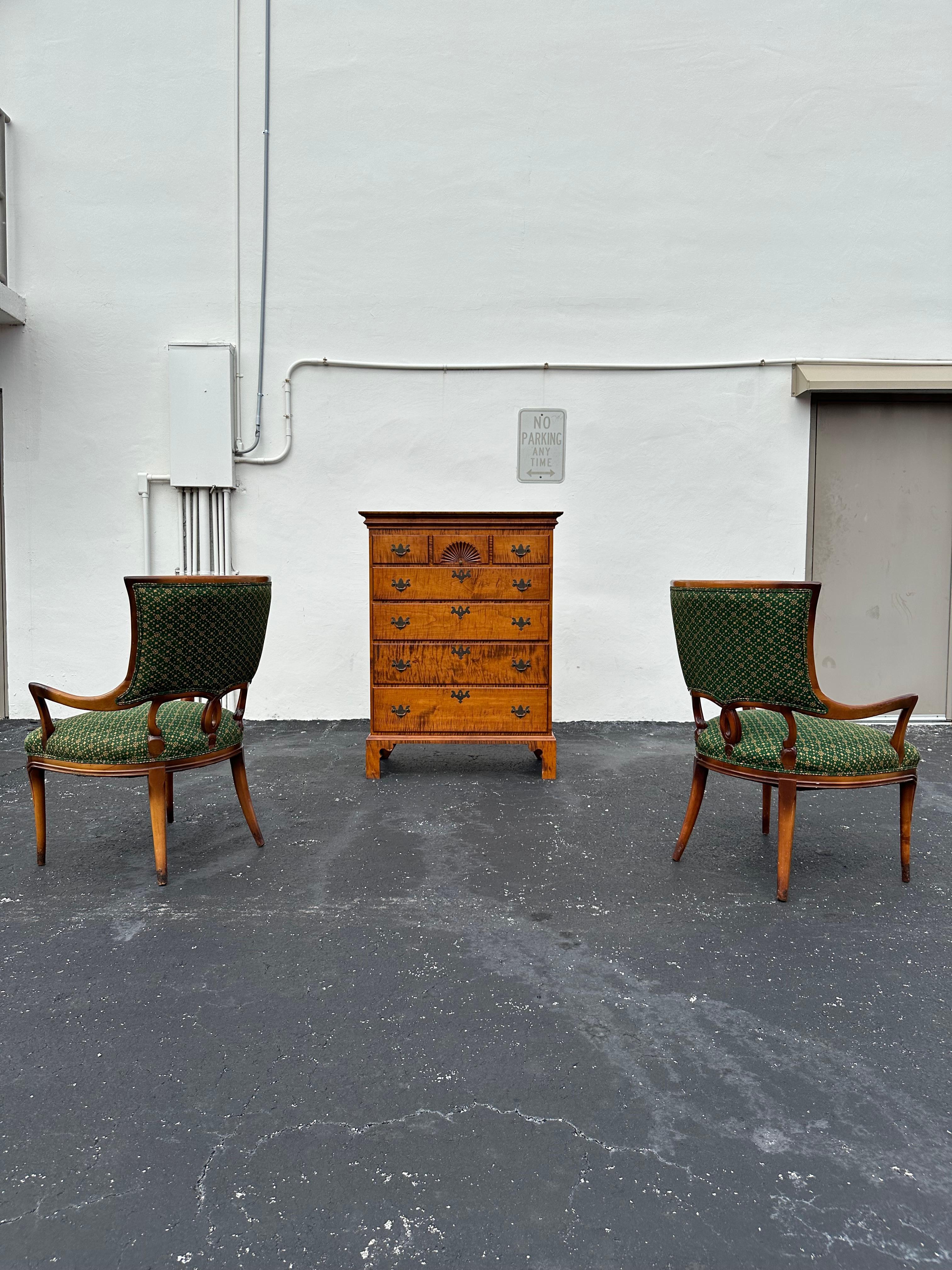 1930s Sculptural Bentwood Art Deco Green Armchairs, Set of 2 Bon état - En vente à Fort Lauderdale, FL
