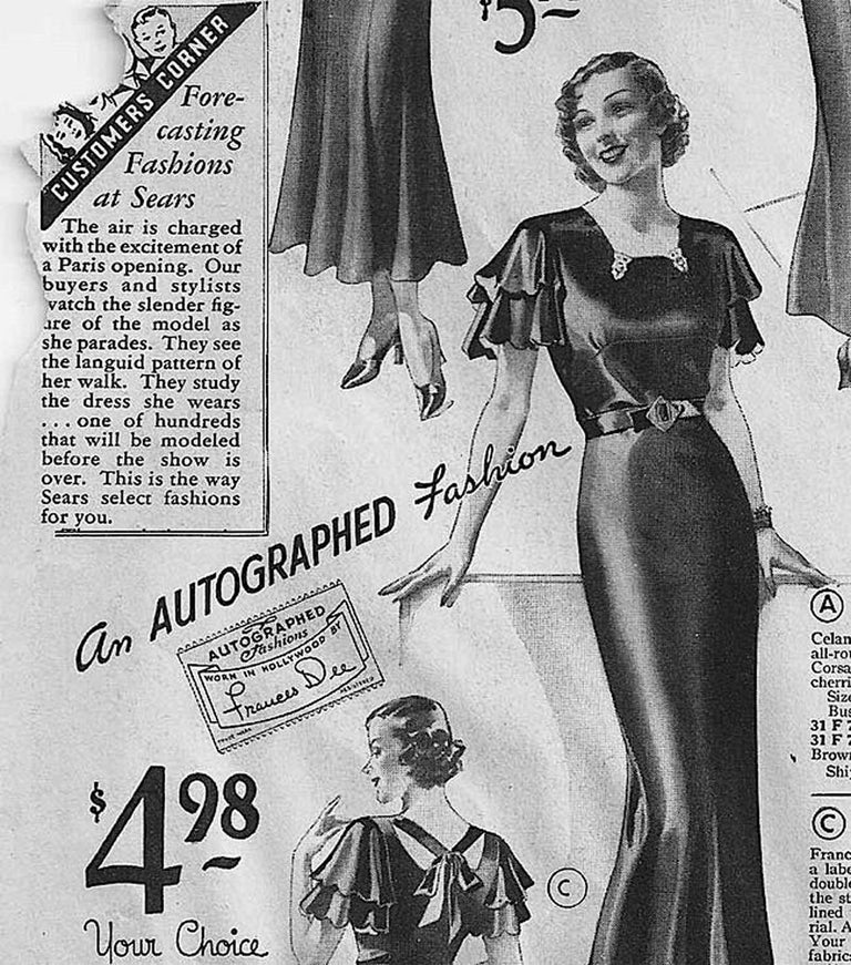 1930's Sears Autographed Fashions Hand-Painted Gold Snake Black Velvet Gown