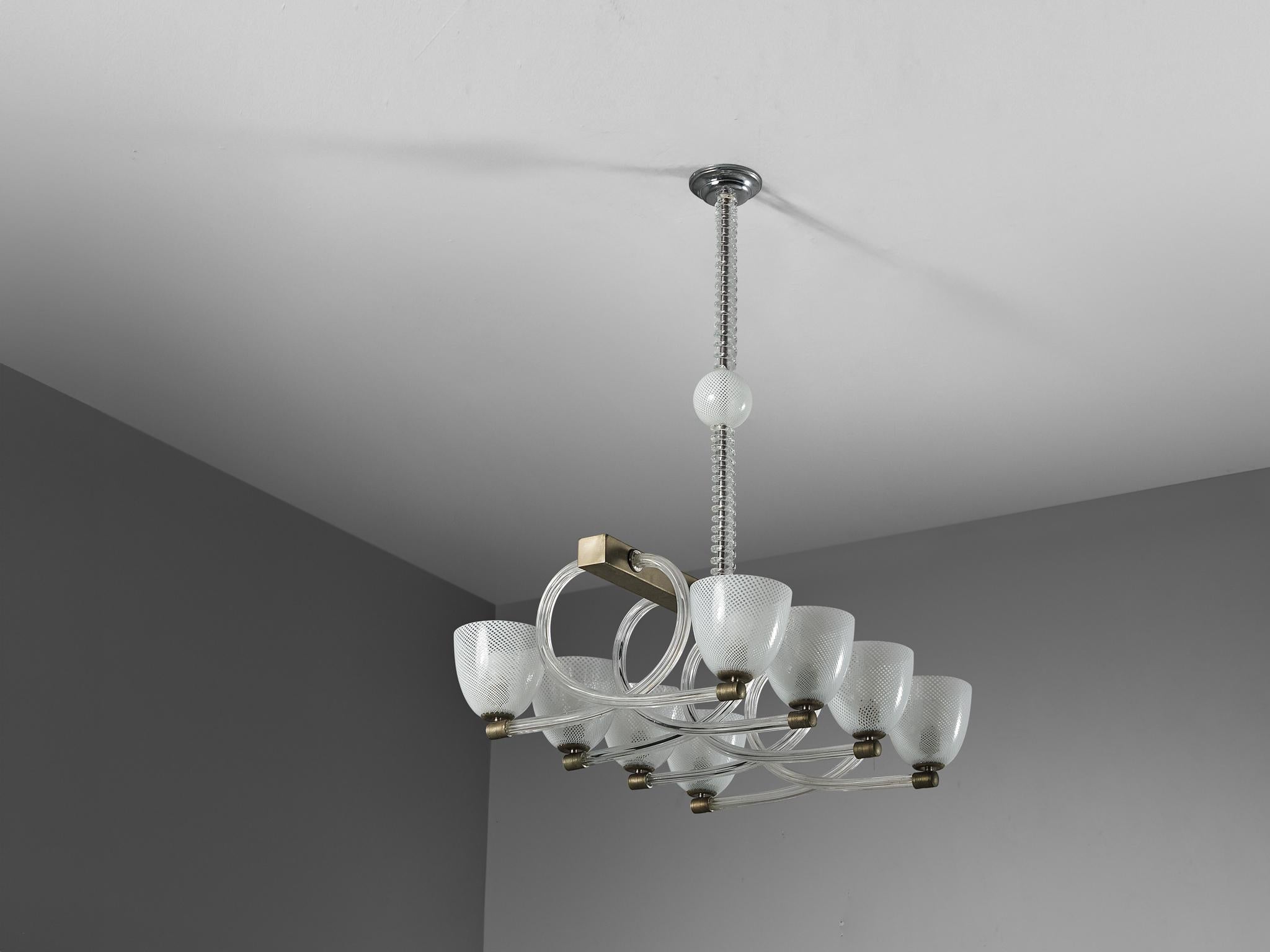 1930 Seguso Murano Gran Lámpara de Cristal de Murano en venta 1