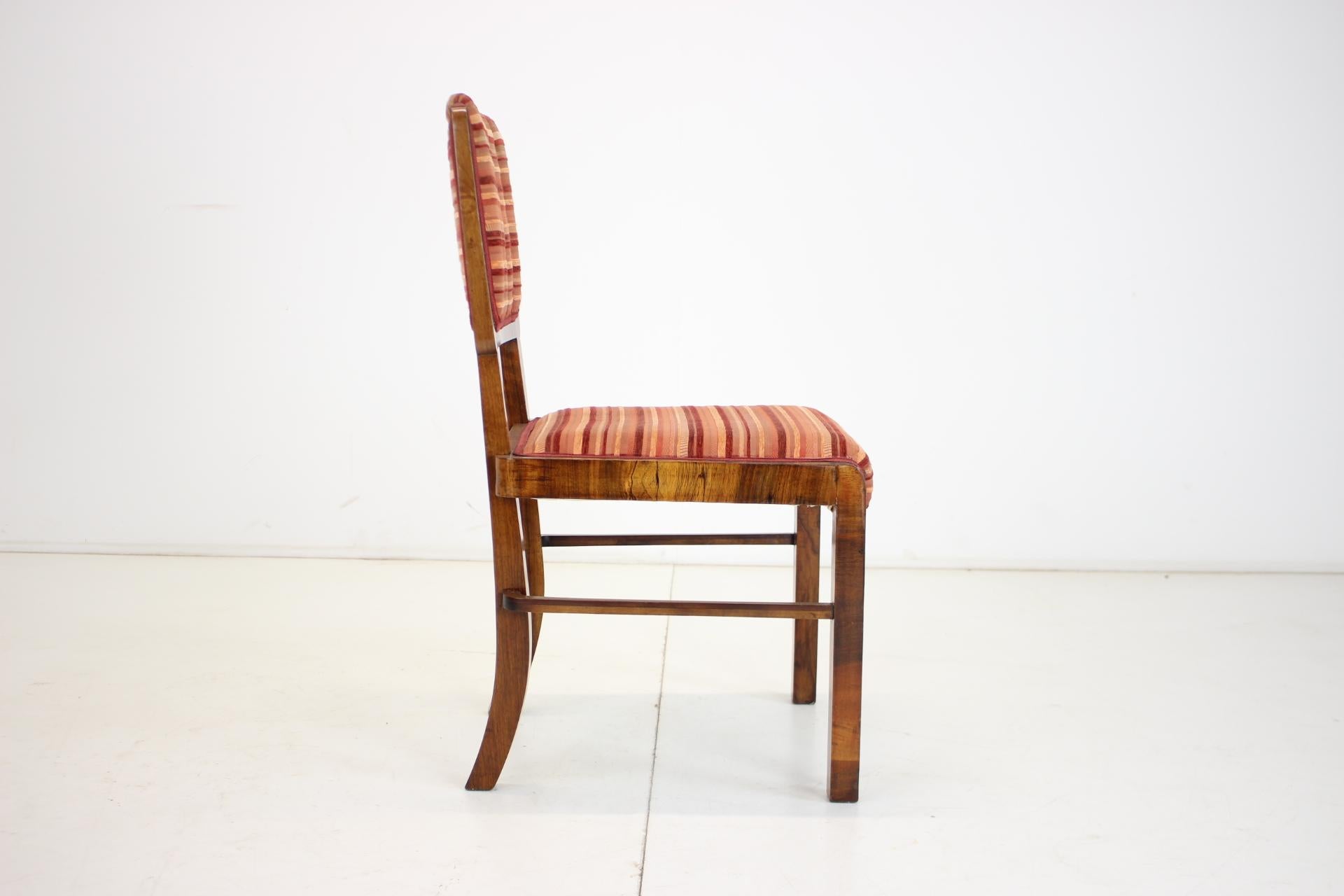 1930s Set of 4 Art Deco Dining Chairs, Czechoslovakia For Sale 7