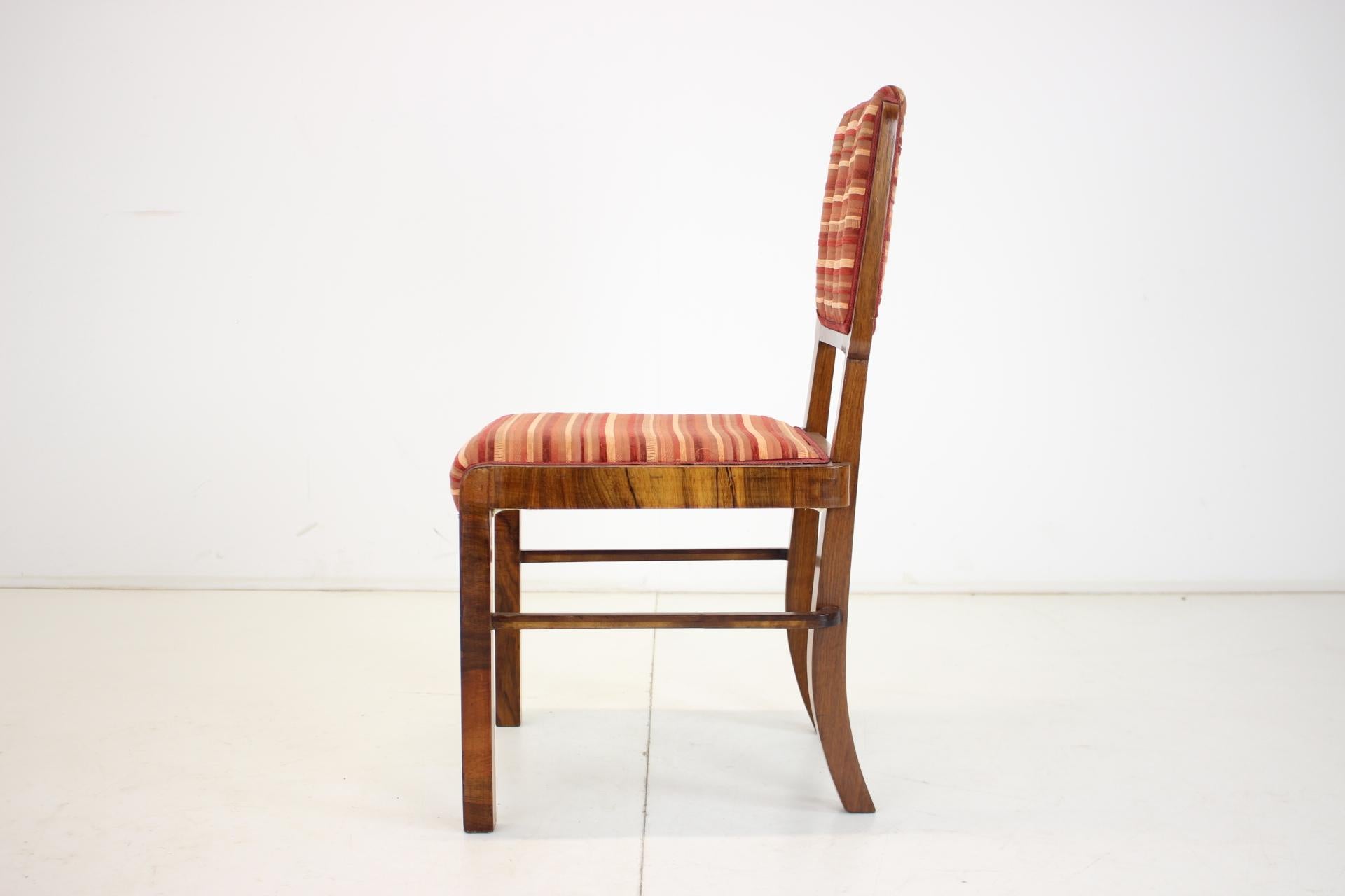 1930s Set of 4 Art Deco Dining Chairs, Czechoslovakia For Sale 9
