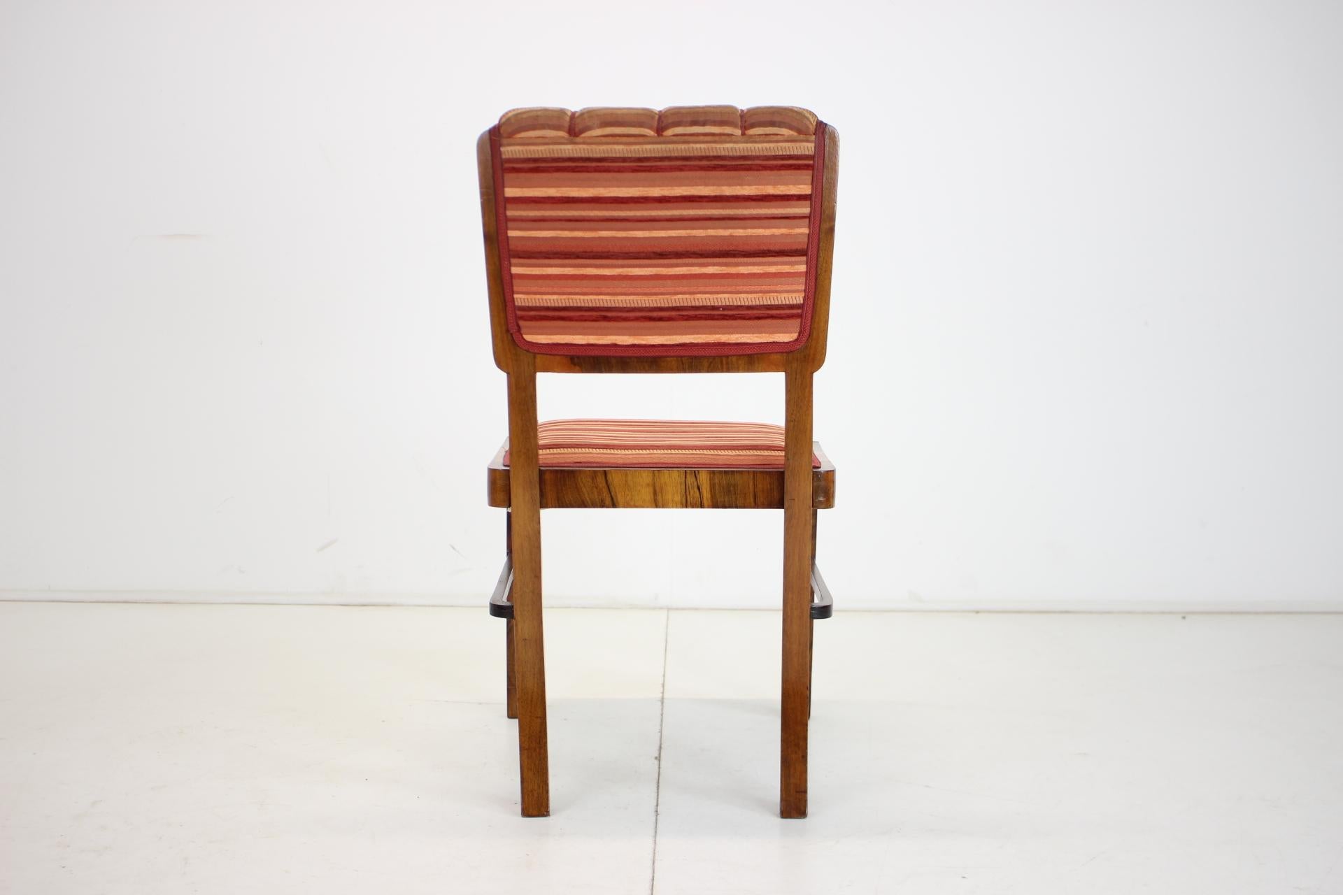 1930s Set of 4 Art Deco Dining Chairs, Czechoslovakia For Sale 10