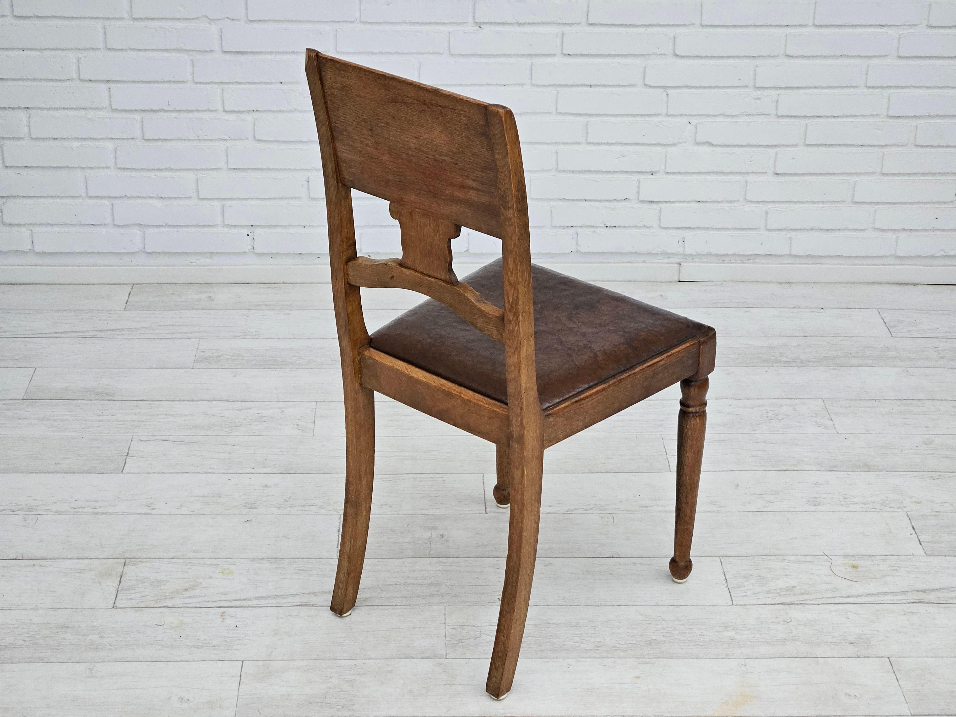 1930, ensemble de 6 chaises scandinaves, bon état d'origine. en vente 3
