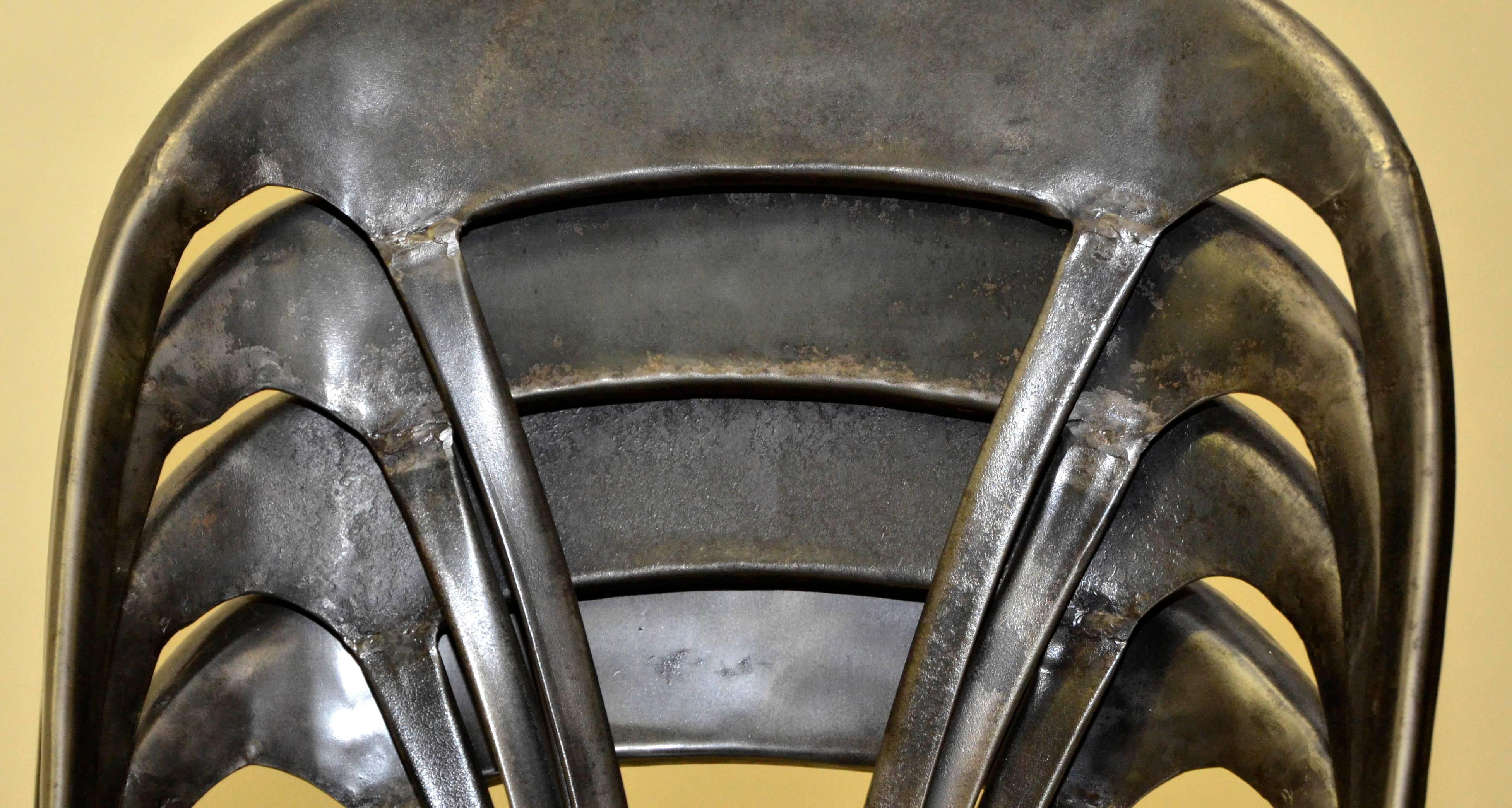 vintage metal stacking chairs
