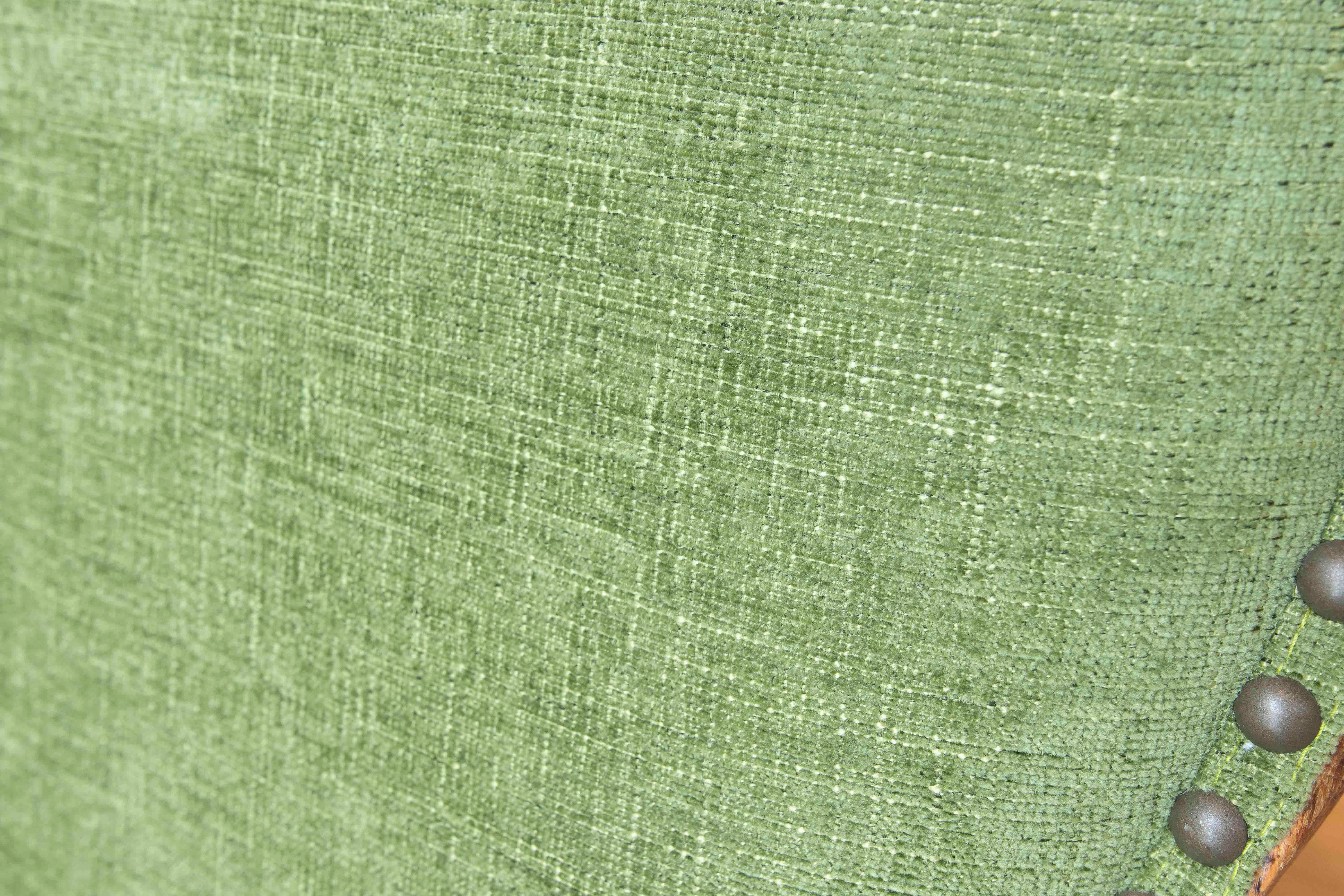 1930s Set of Twelve Wooden Chairs Newly Upholstered in Green Velvet For Sale 7