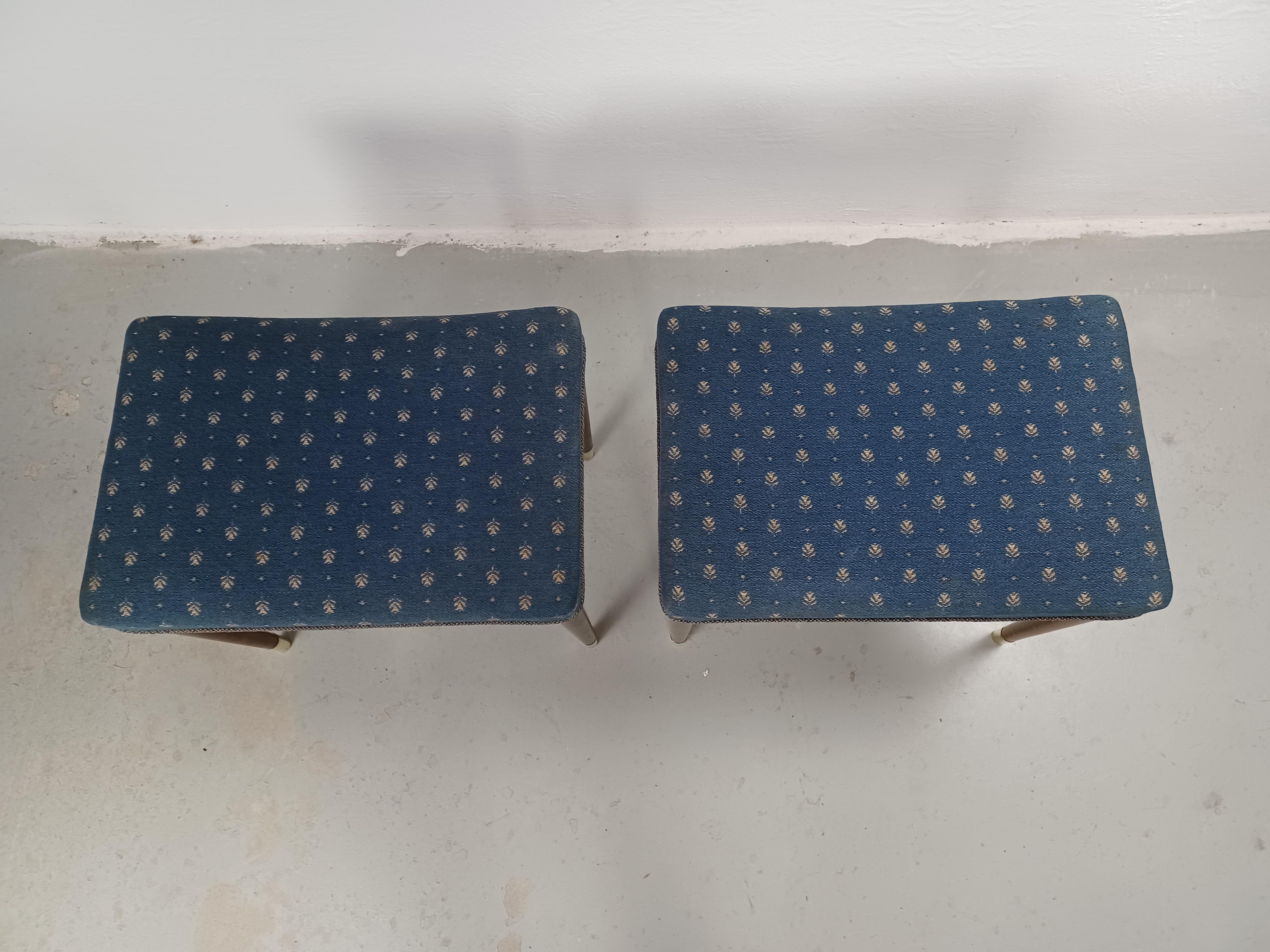 Mid-20th Century 1930's Set of Two Fully Restored Danish Robert Rasmussen Art Deco Stools For Sale