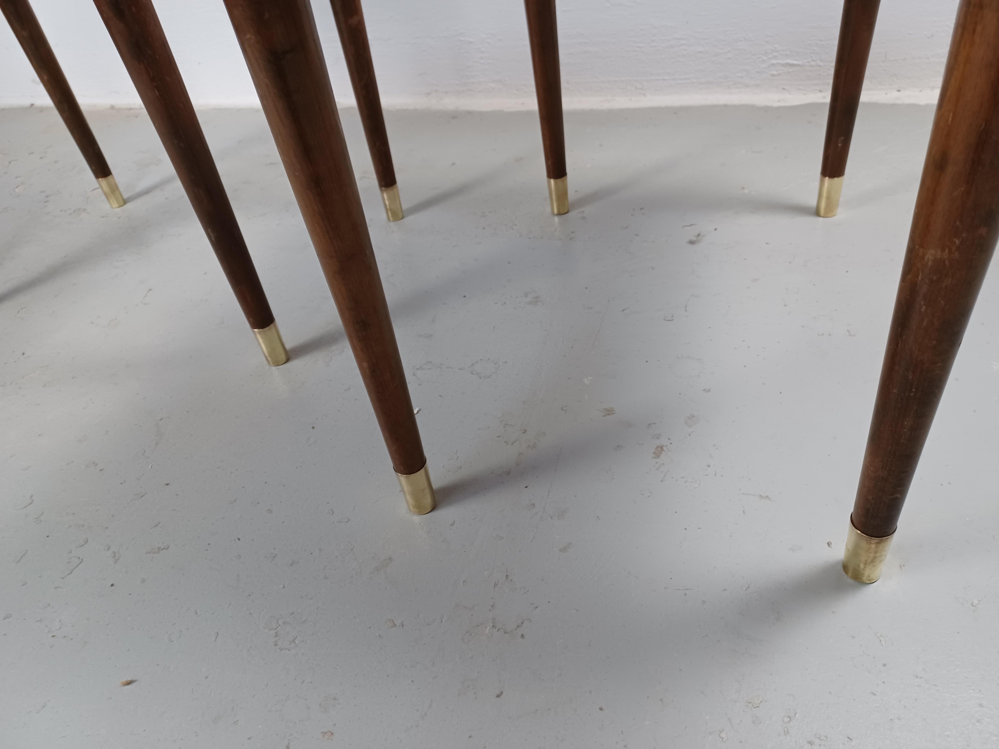 Beech 1930's Set of Two Fully Restored Danish Robert Rasmussen Art Deco Stools For Sale