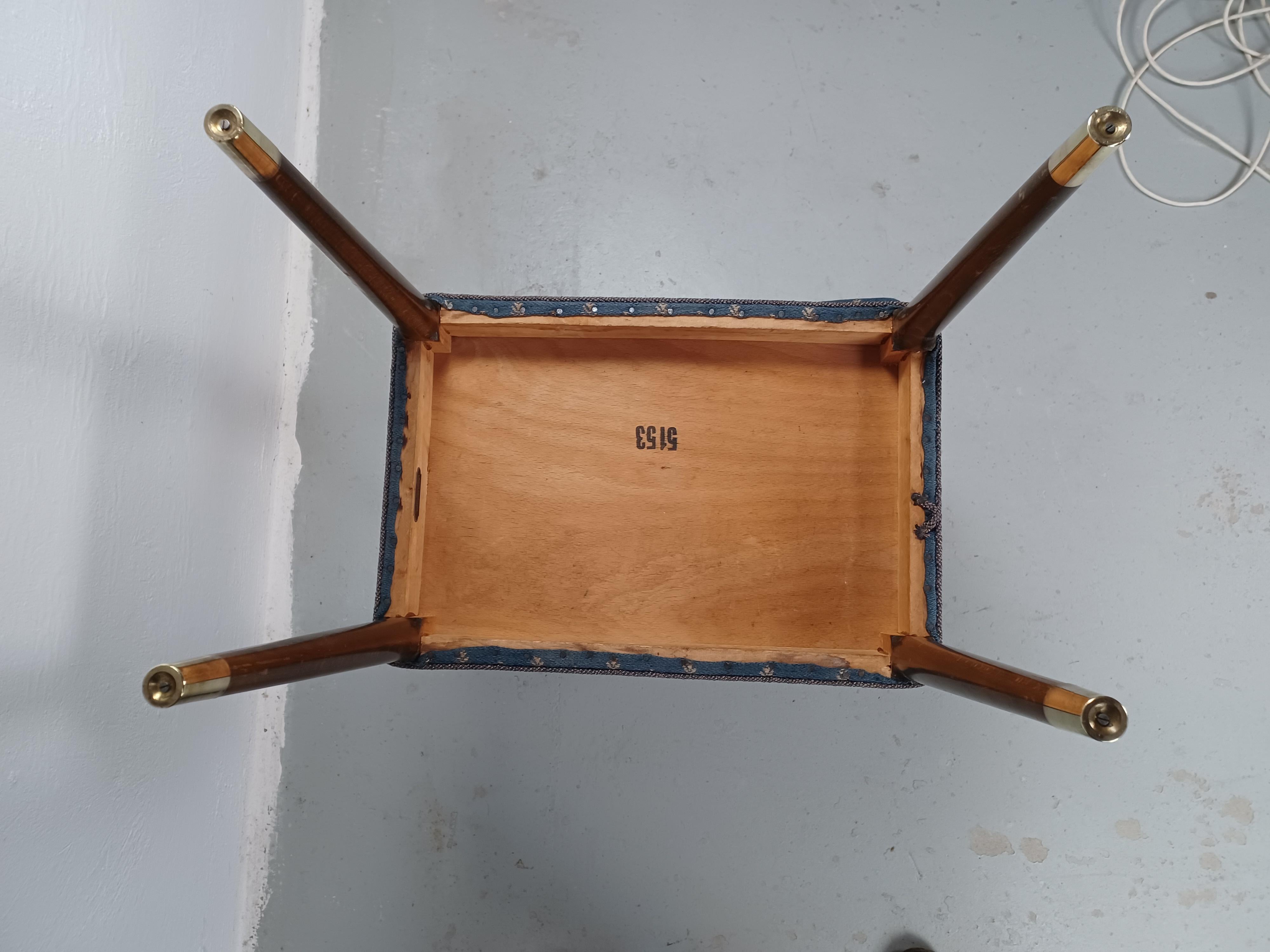 1930's Set of Two Fully Restored Danish Robert Rasmussen Art Deco Stools For Sale 1