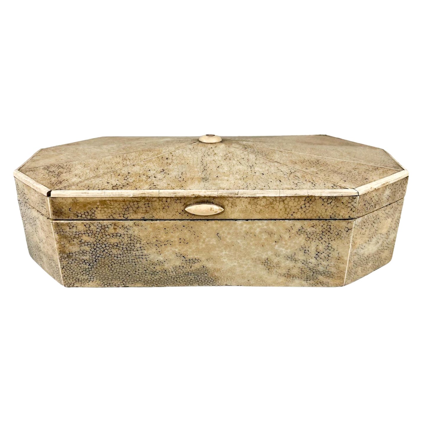 1930s Shagreen Stingray Box Leather and Wood