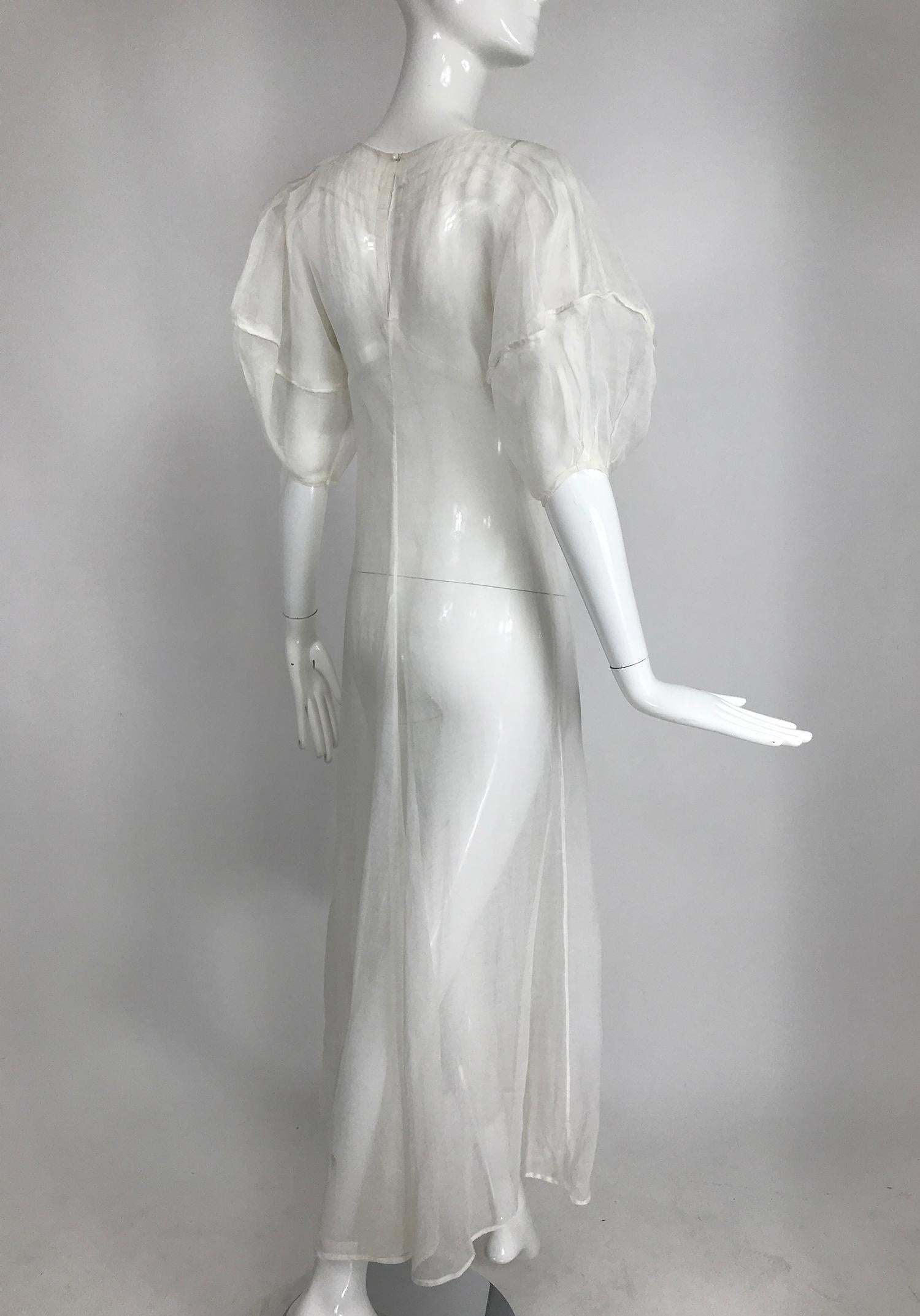 white organza dress 1930s