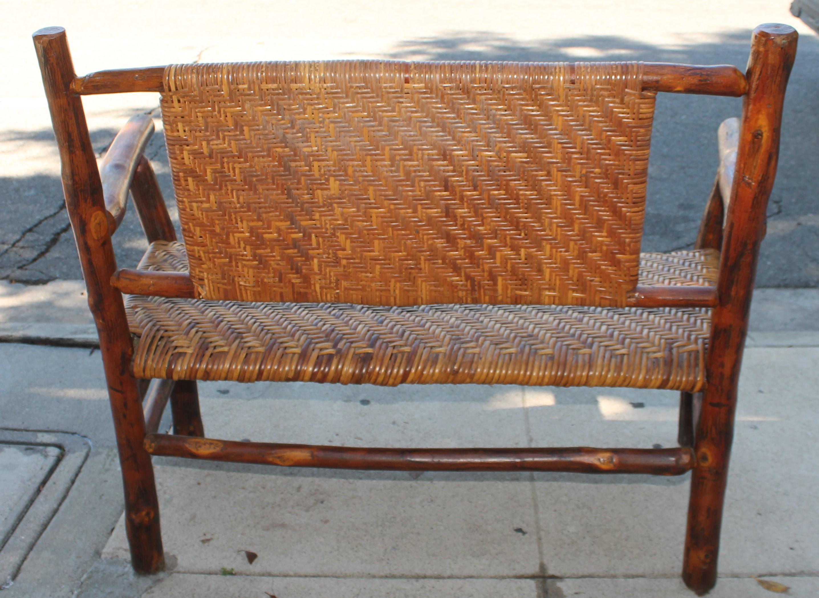 1930s Signed Old Hickory Settee/Bench 5