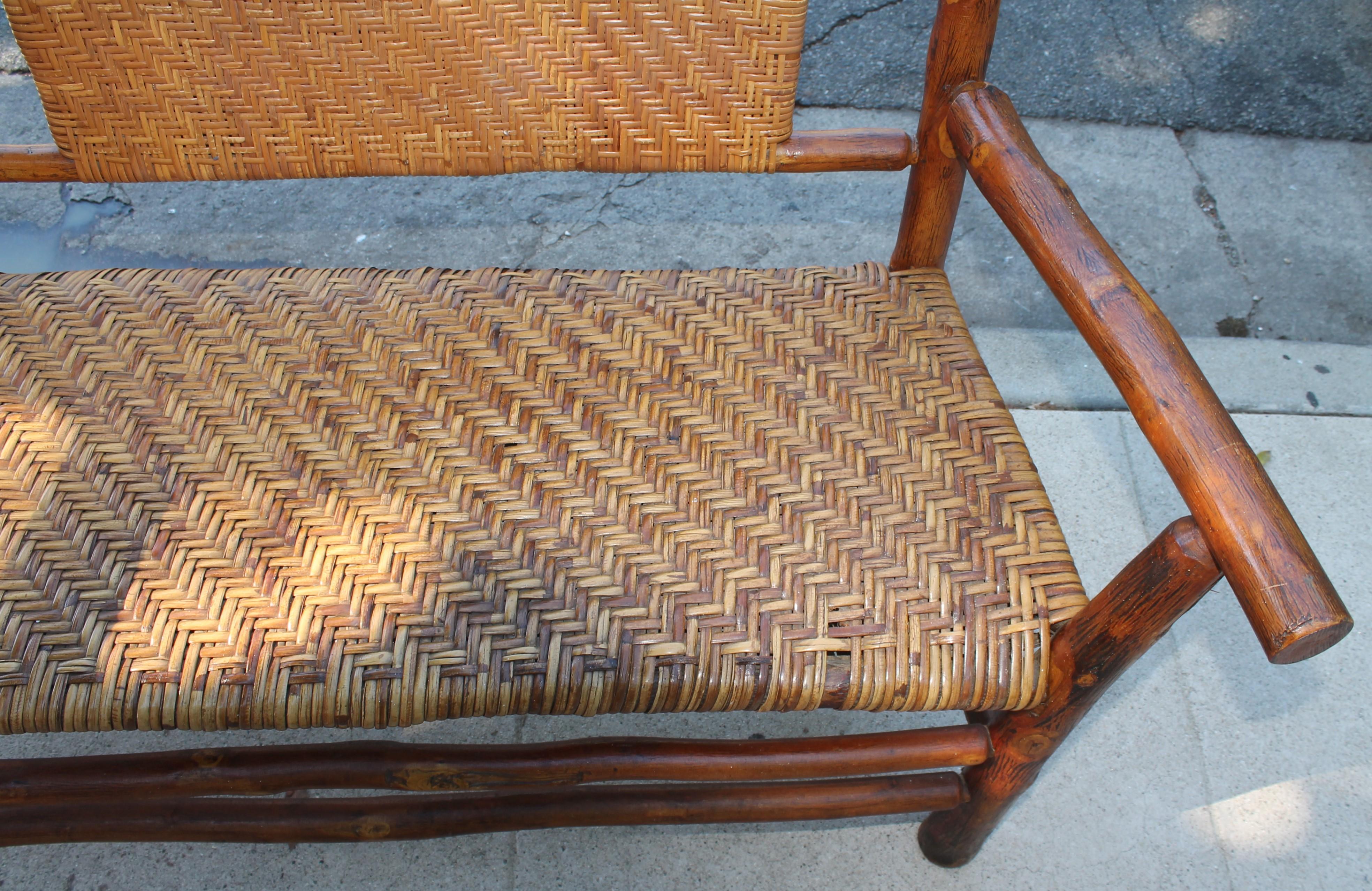 1930s Signed Old Hickory Settee/Bench 2