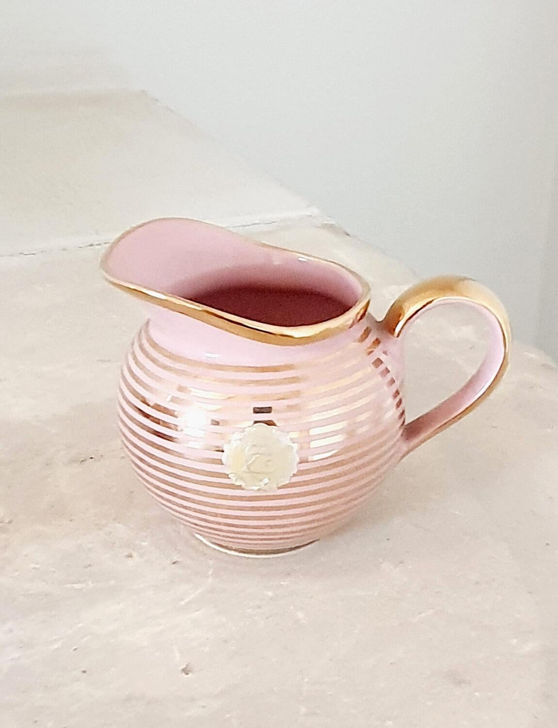 1930s Signed Richard Ginori 15 Piece Pink and Gold Italian Tea Service 4