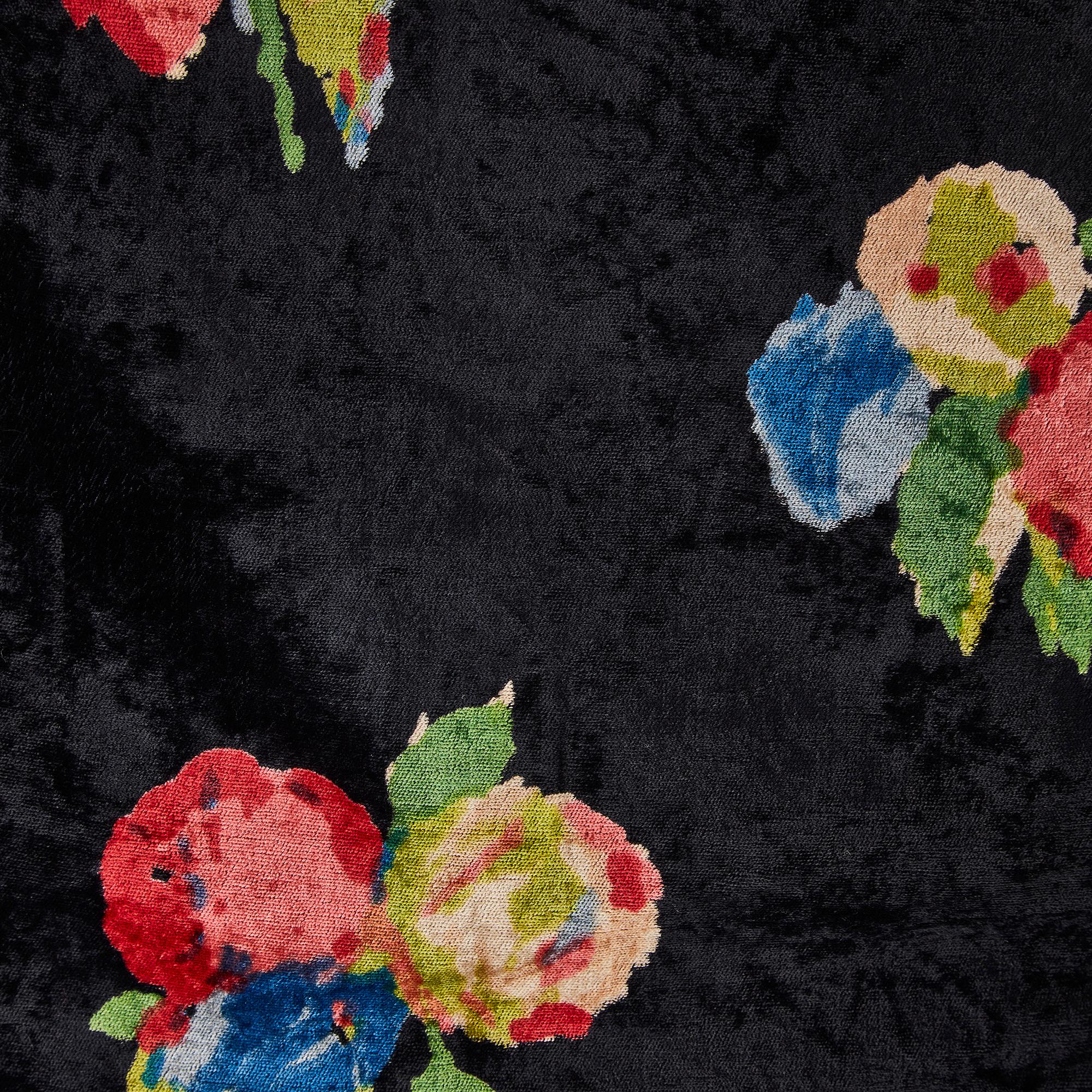 1930s Silk Velvet Floral Jacket In Good Condition For Sale In London, GB