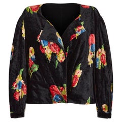 1930s Silk Velvet Floral Jacket
