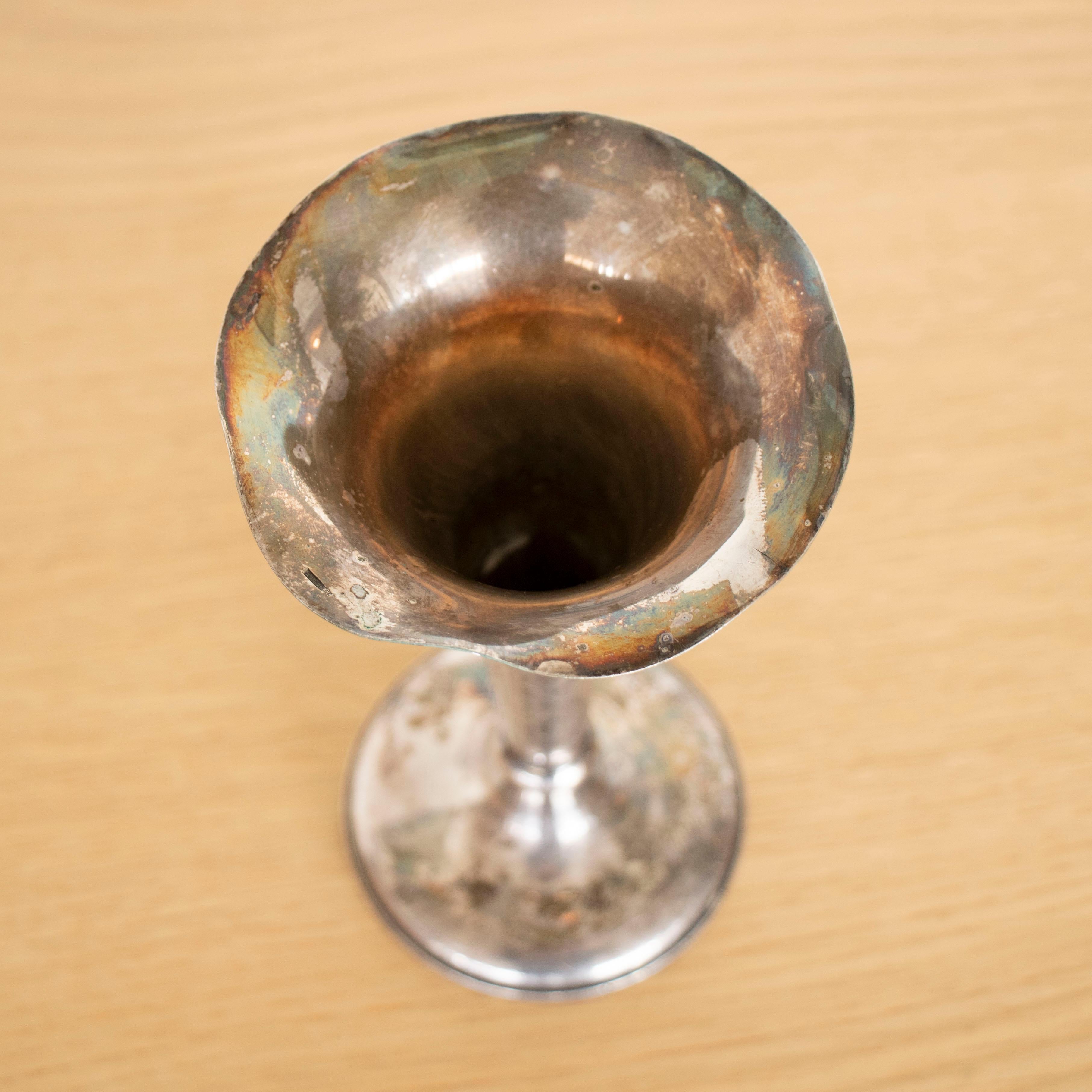 Silver Plate 1930's Silver Bud Vase