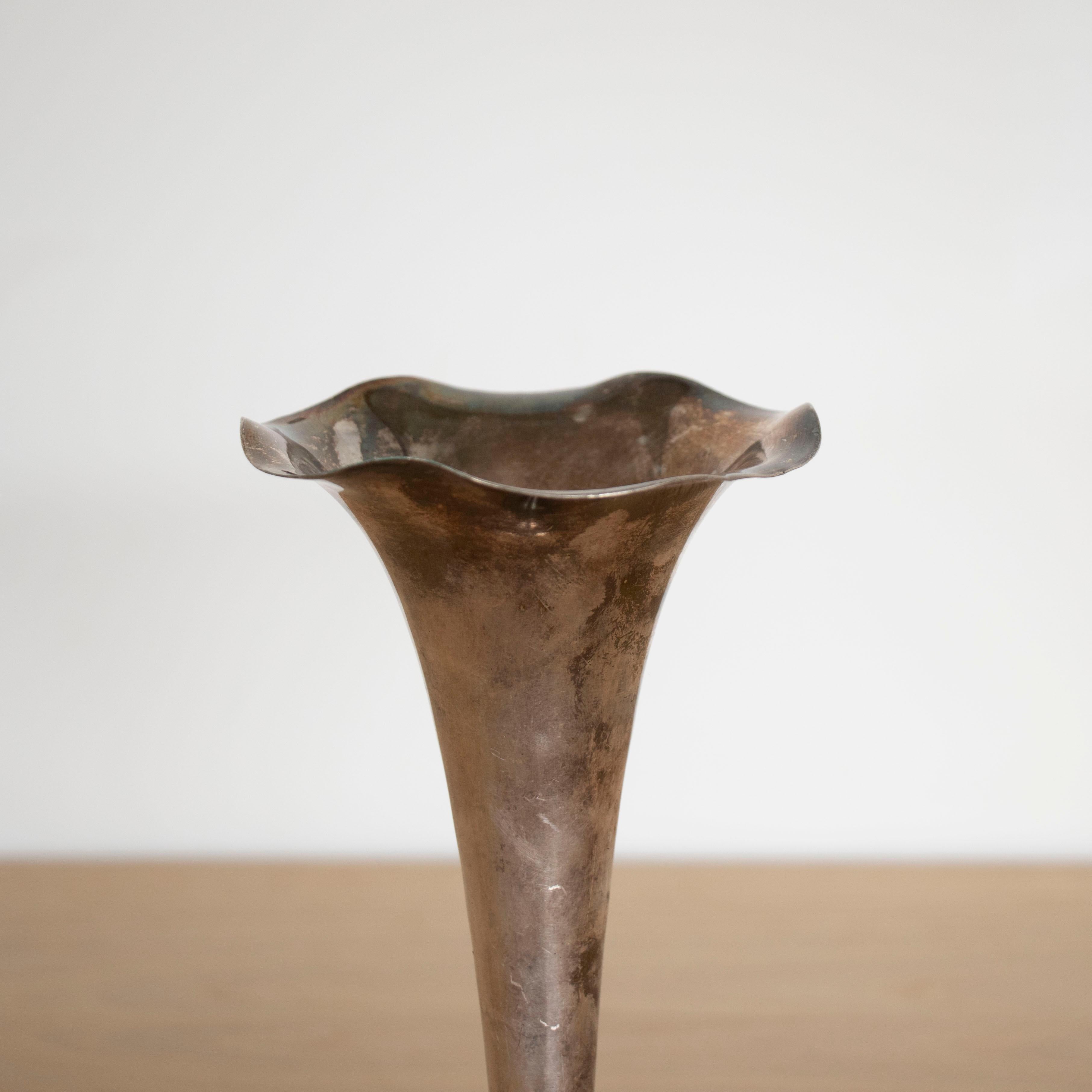 1930's Silver Bud Vase 1