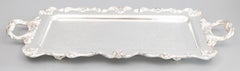 1930s Silver Plate Oblong Footed Tray With Handles by W&S Blackinton
