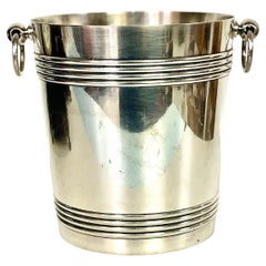 Secchiello da champagne placcato in argento degli anni '30, collezione "Gallia" di Christofle