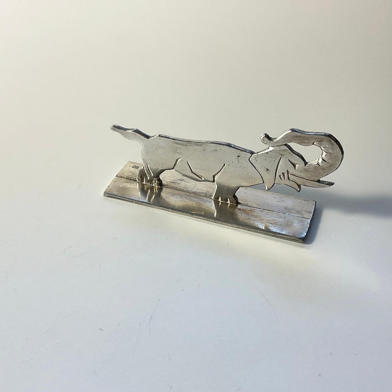 Mid-20th Century 1930s Silver Plated Knife Rests by the French Illustrator Benjamin Rabier  For Sale