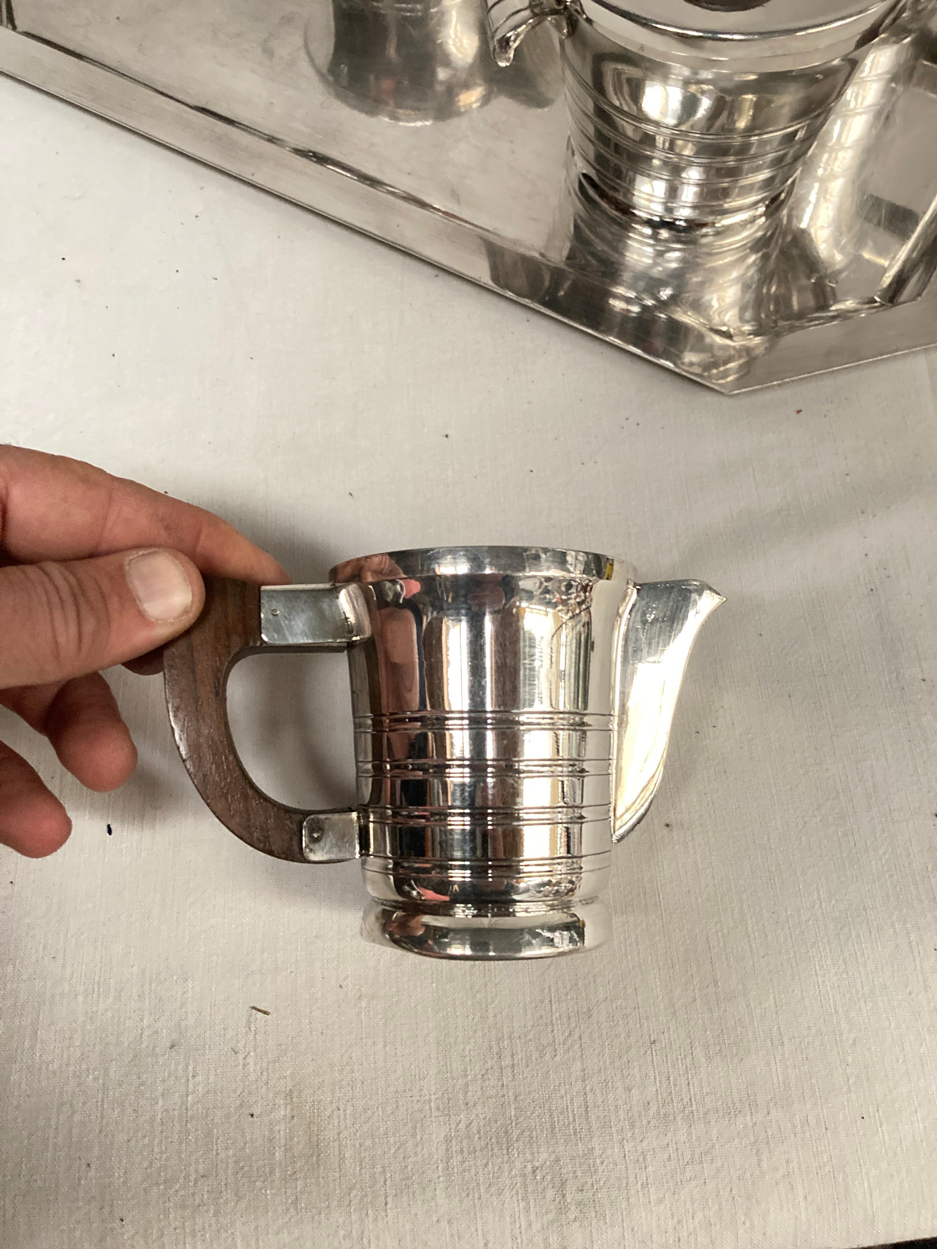 Placcato argento Servizio da tè placcato in argento del 1930 in vendita