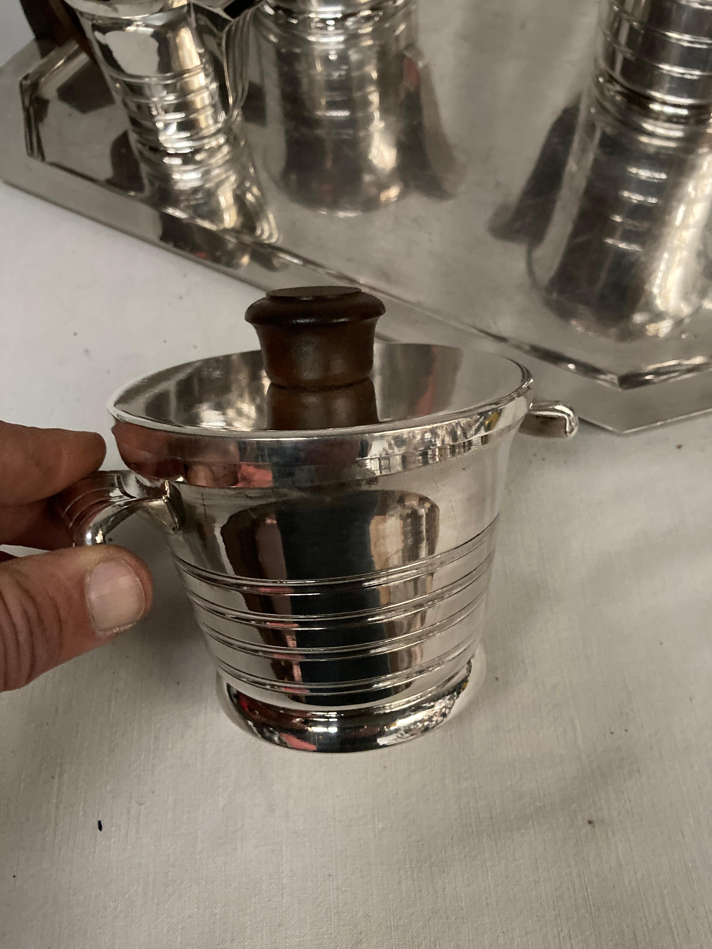 Servizio da tè placcato in argento del 1930 in vendita 1