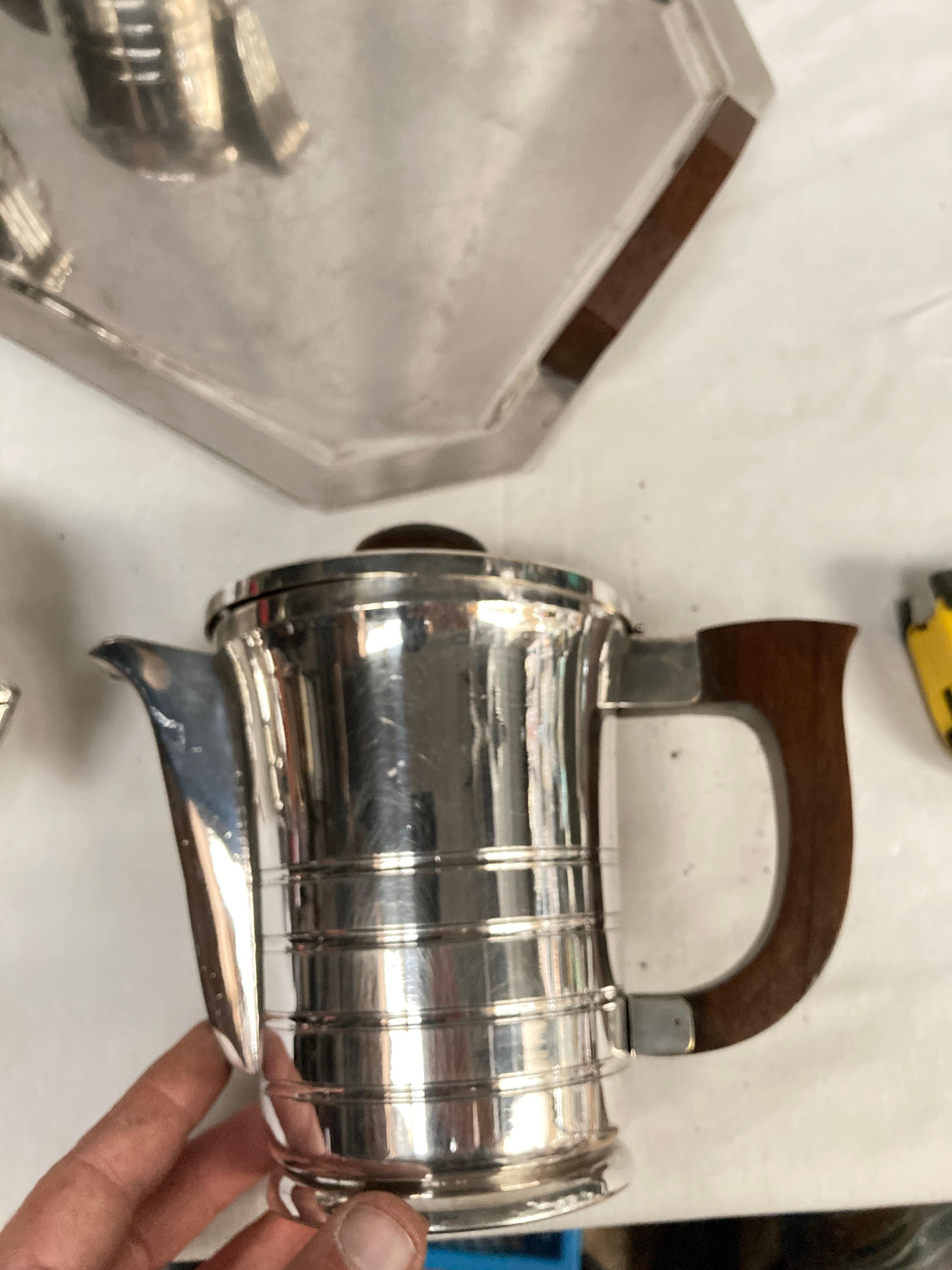 Servizio da tè placcato in argento del 1930 in vendita 3