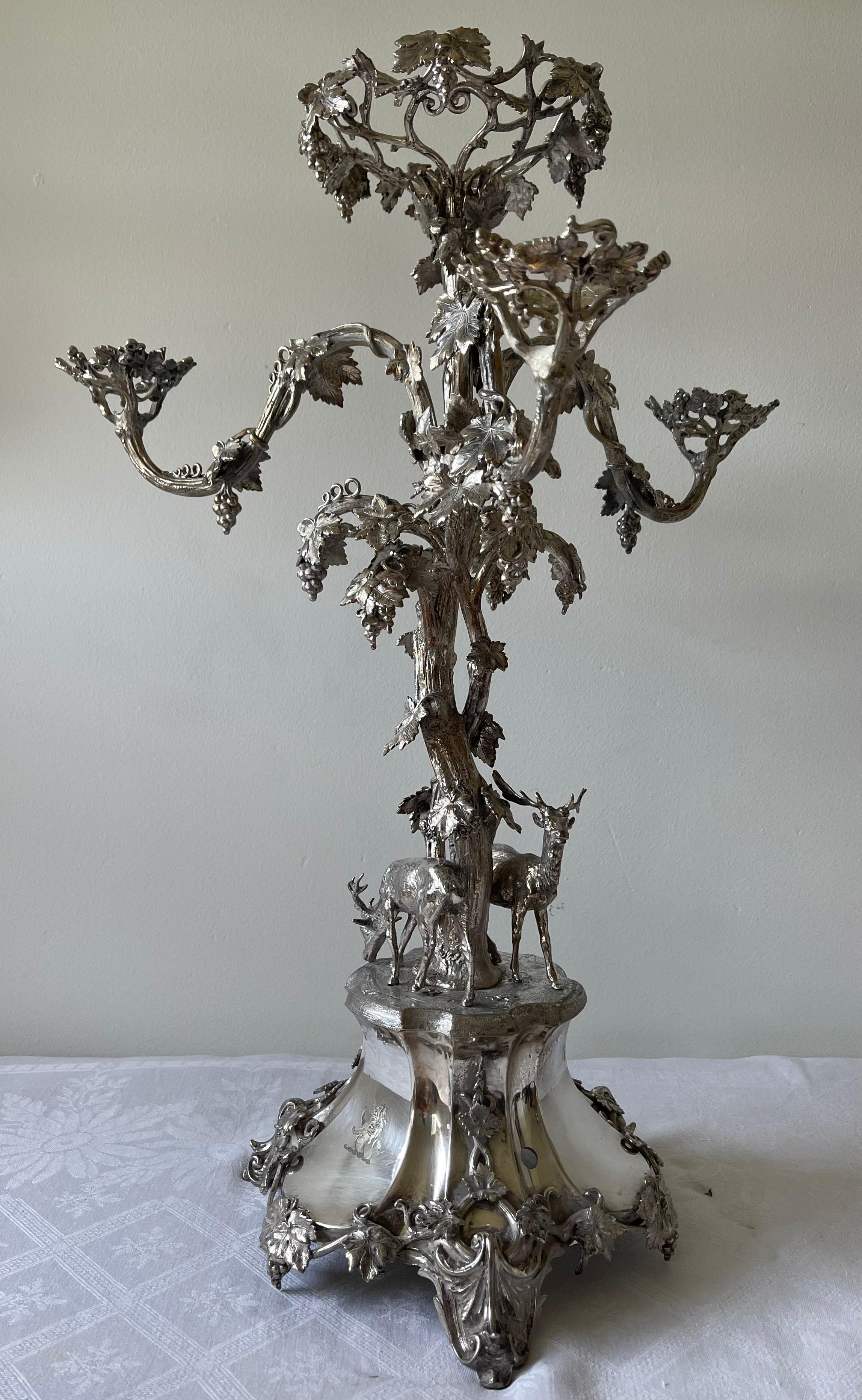 Mid-20th Century 1930s Silverplate Naturalistic Centerpiece