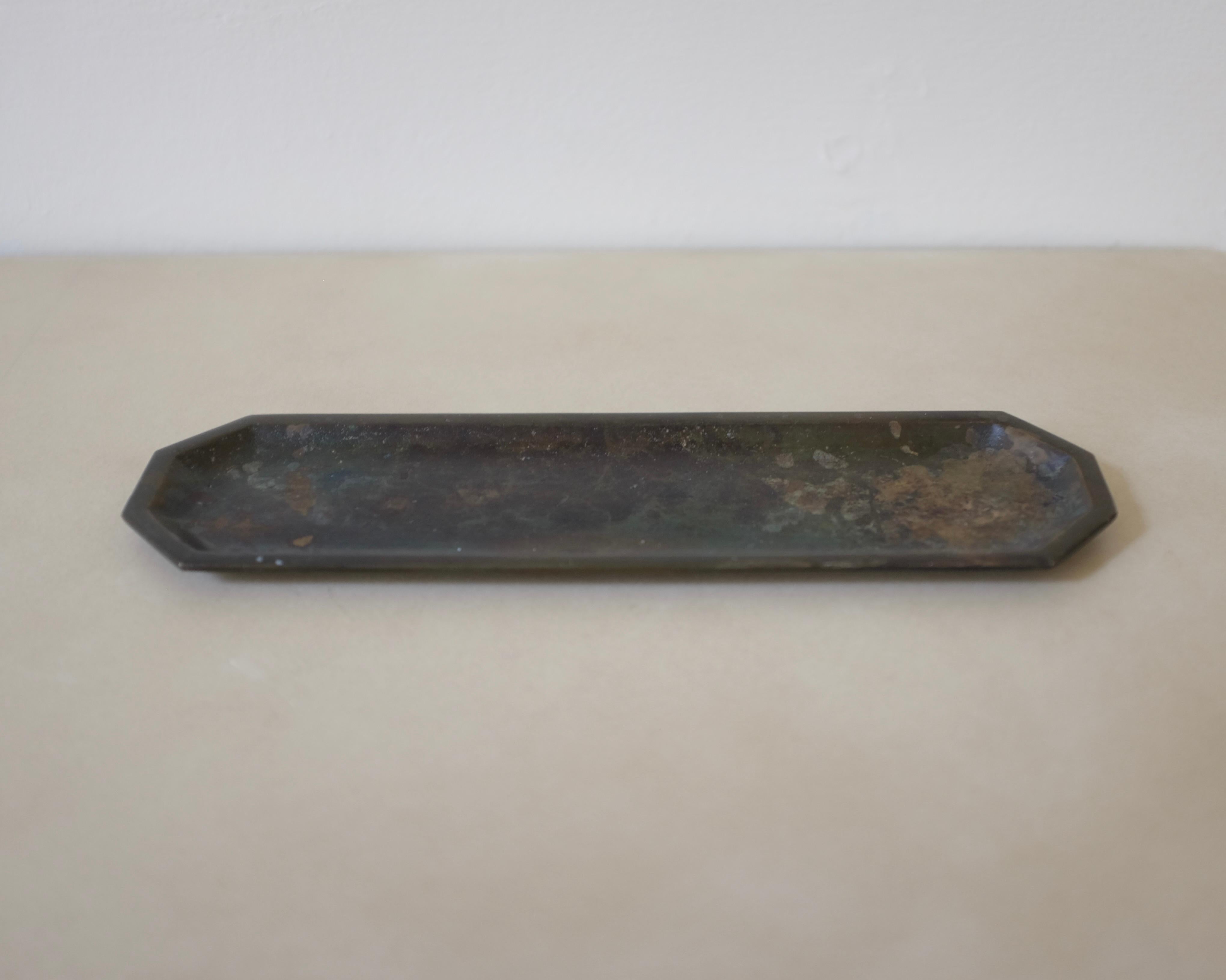 Scandinavo moderno 1930s Small Bronze Tray by GAB in vendita