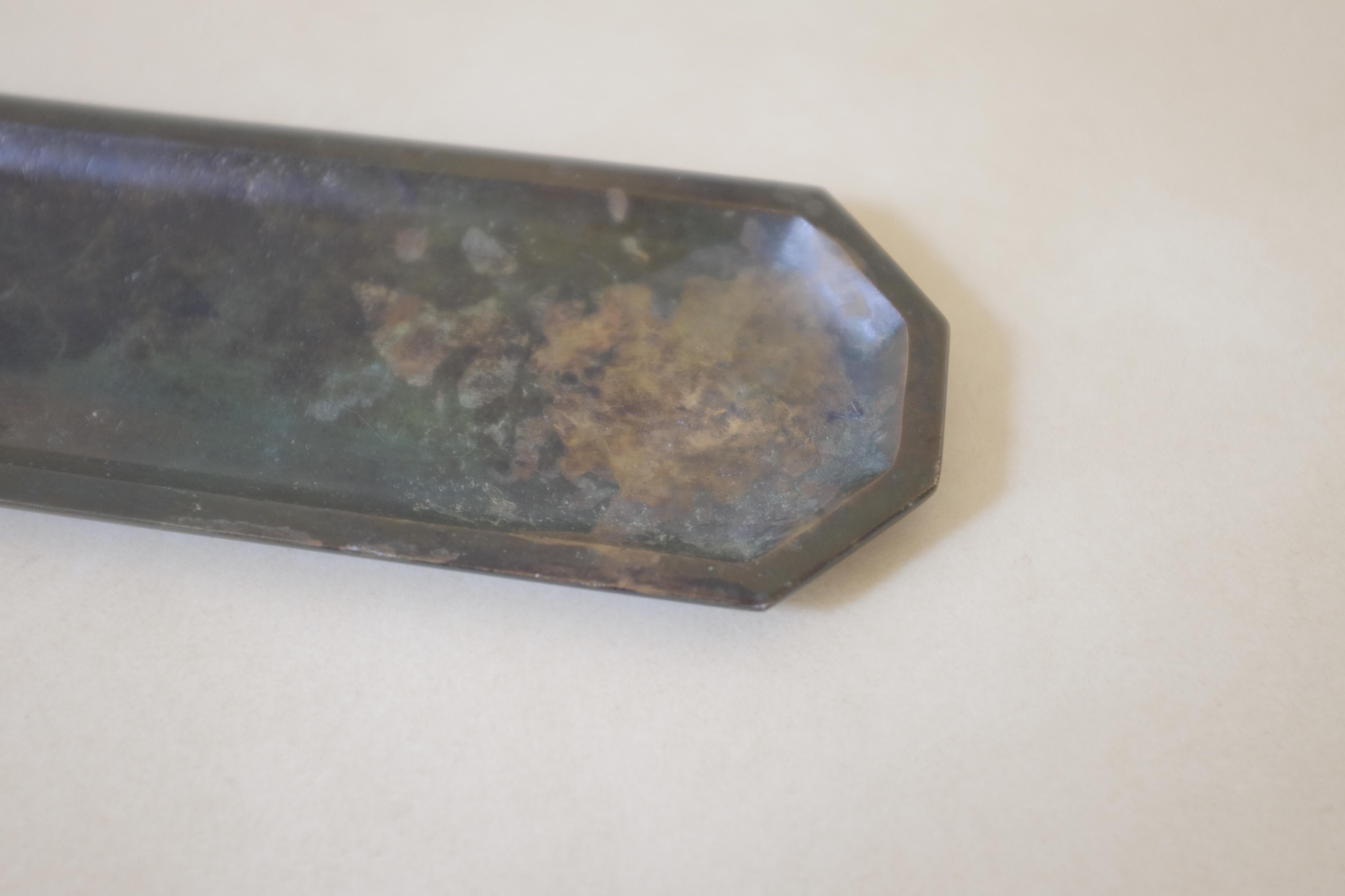 Svedese 1930s Small Bronze Tray by GAB in vendita