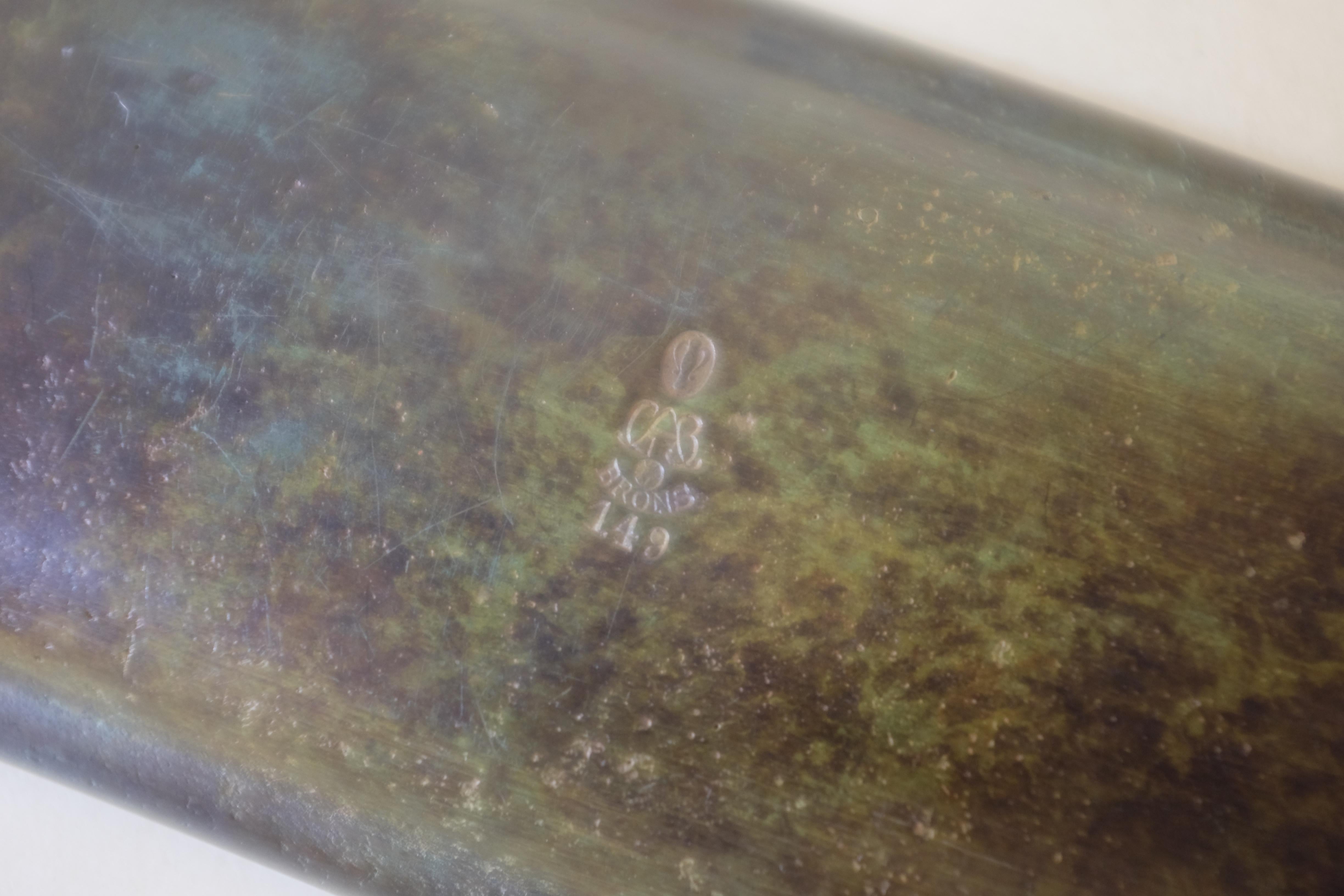 1930s Small Bronze Tray by GAB In condizioni buone in vendita a New York, NY