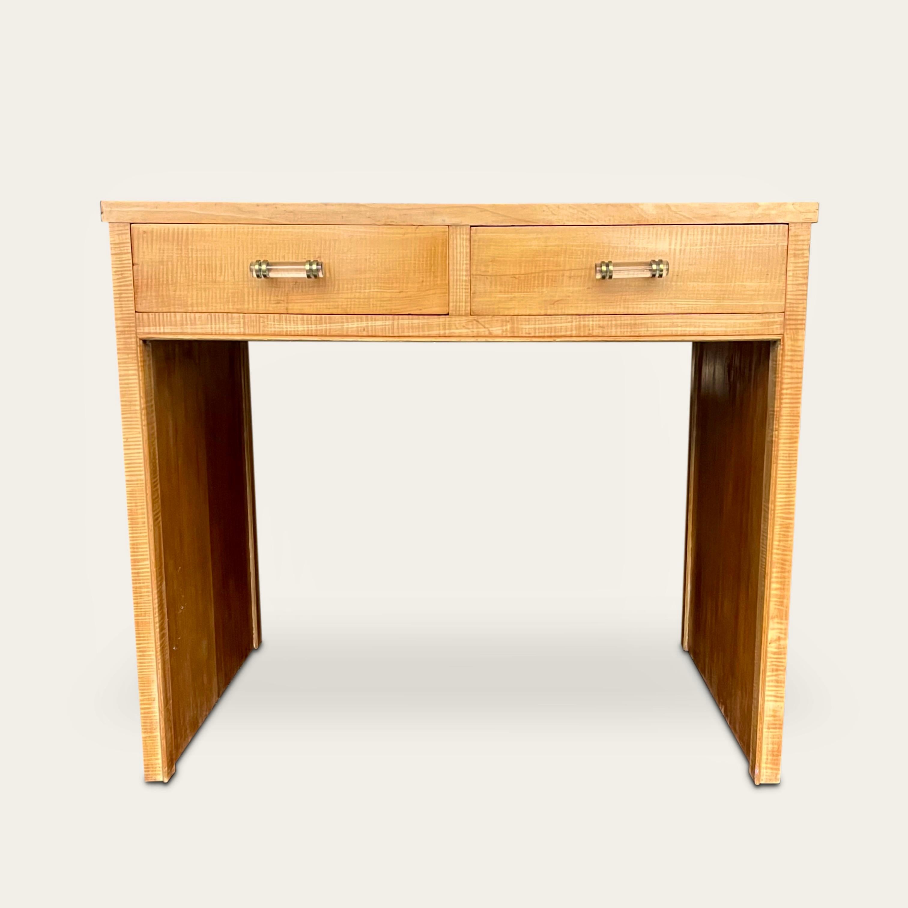 1930s Small Desk in the style of Jacques Adnet In Good Condition For Sale In CA, CA