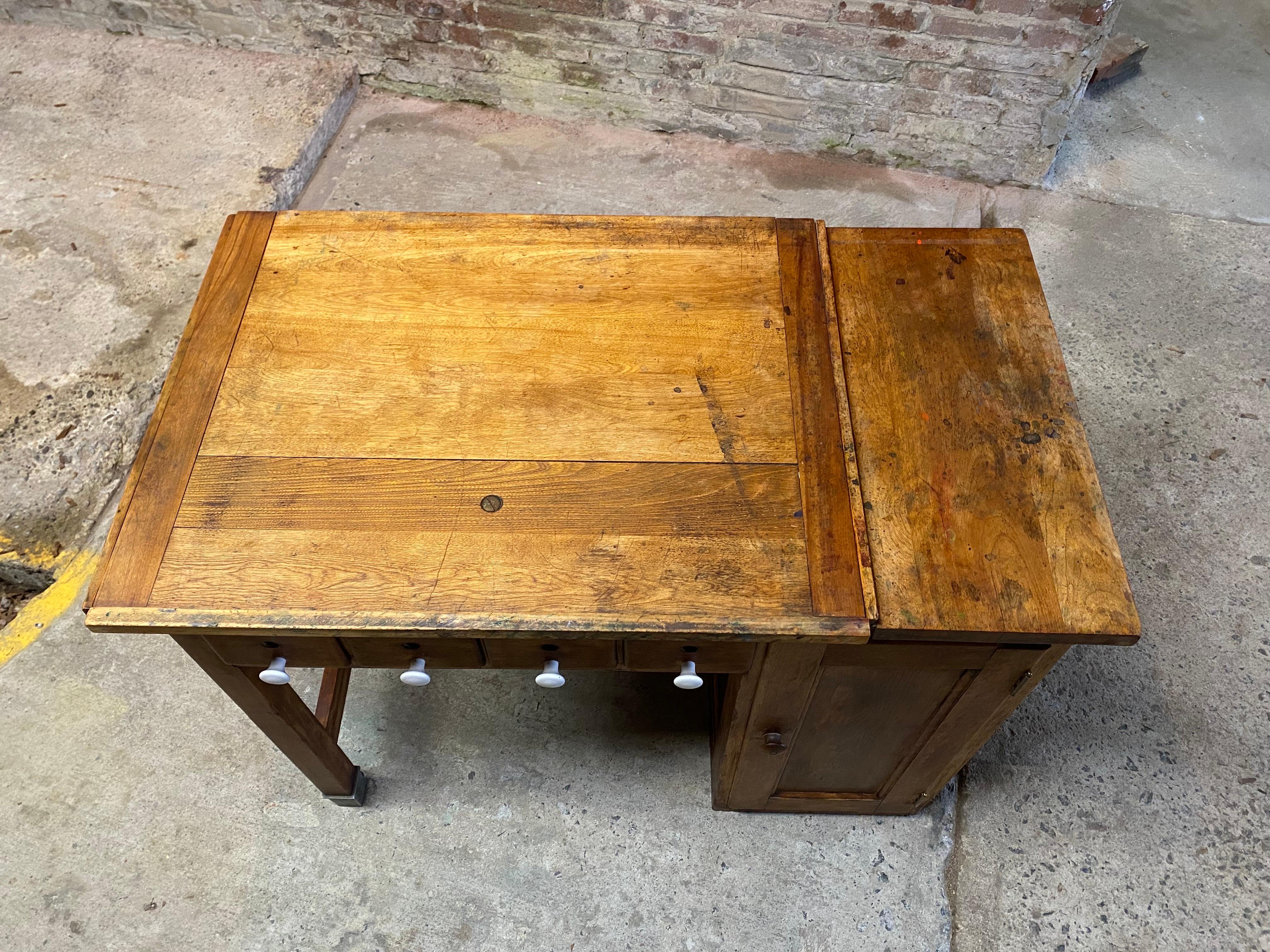 1930s Small Scale Industrial Drafting Table For Sale 1