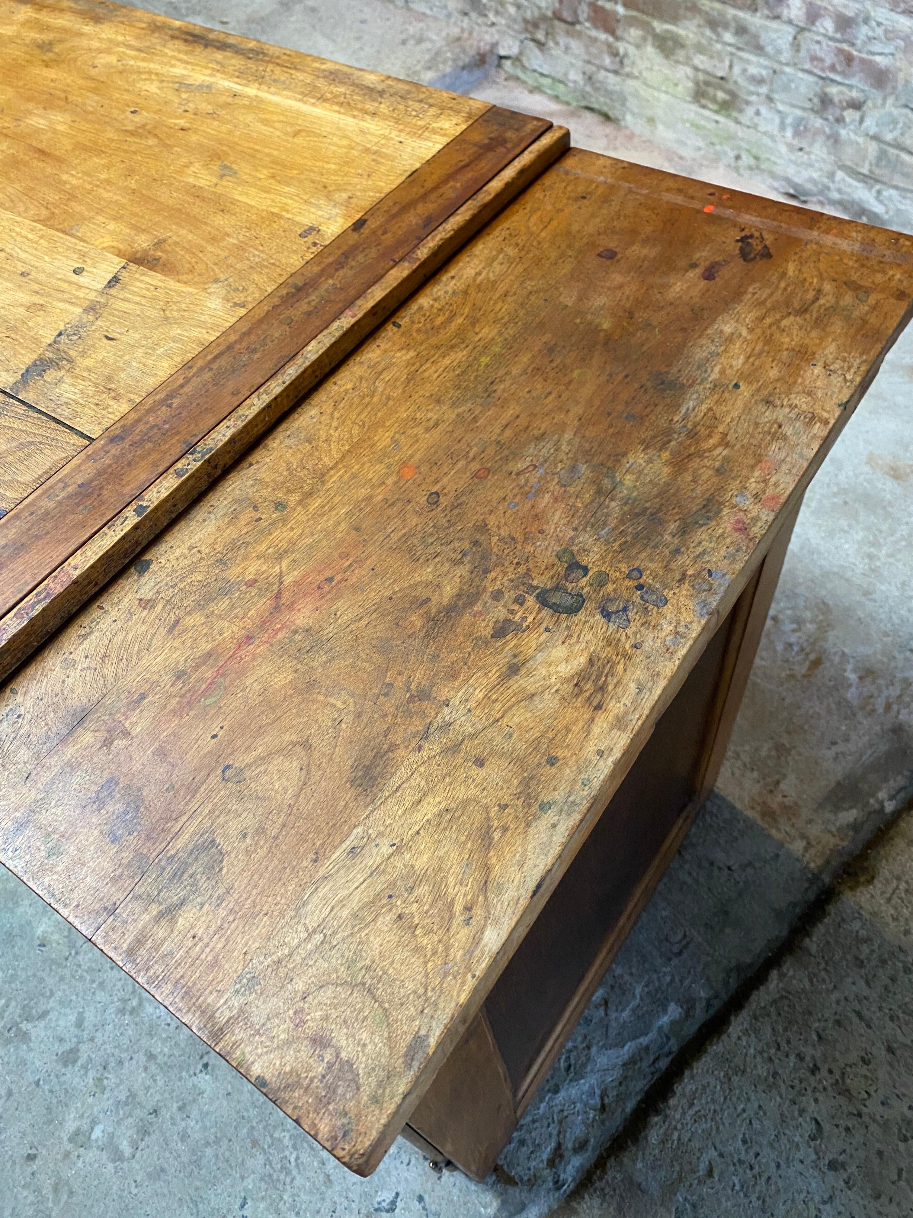 1930s Small Scale Industrial Drafting Table For Sale 2