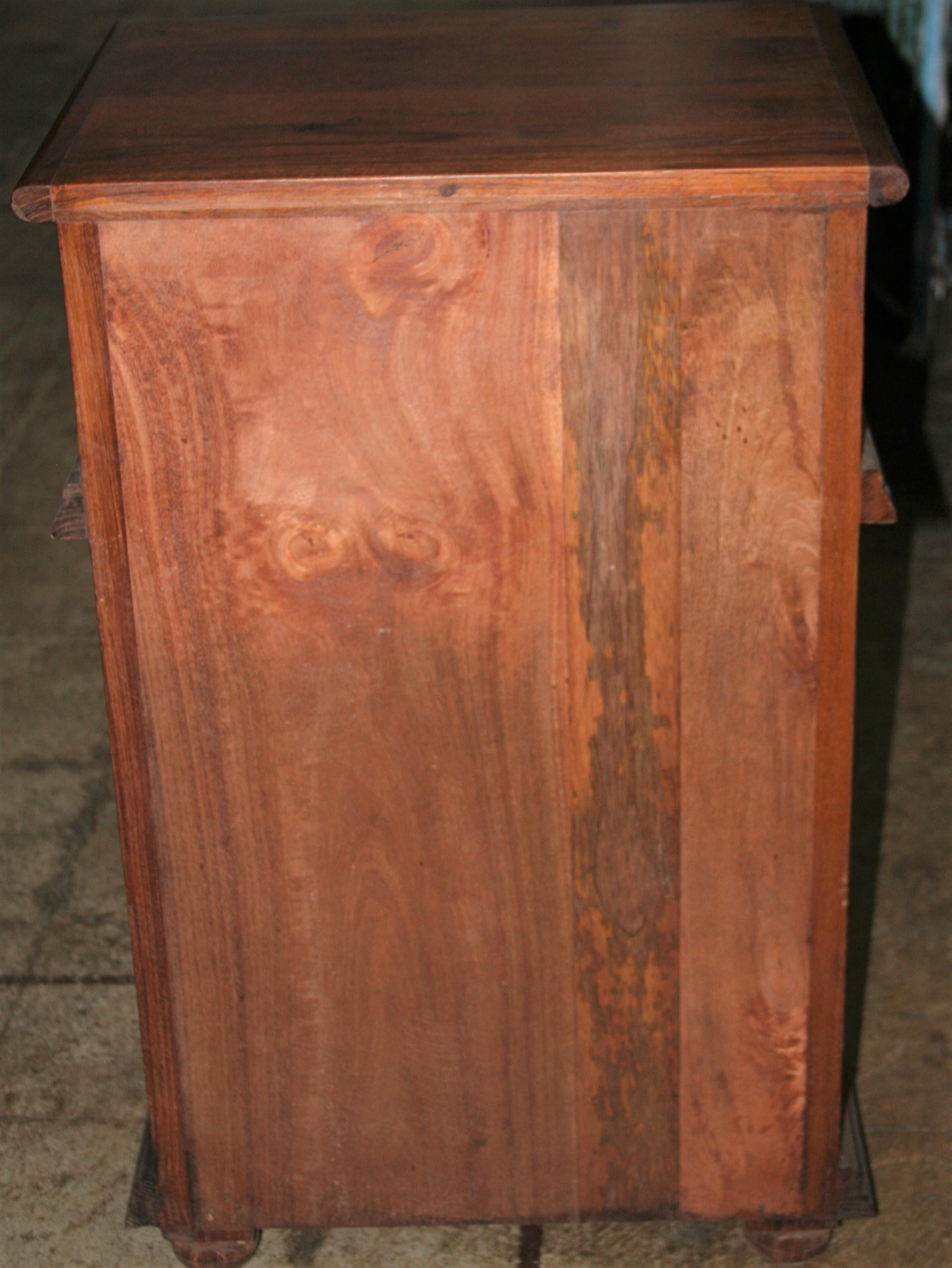 1930s Solid Teak Wood Custom Made British Colonial Nightstands 3