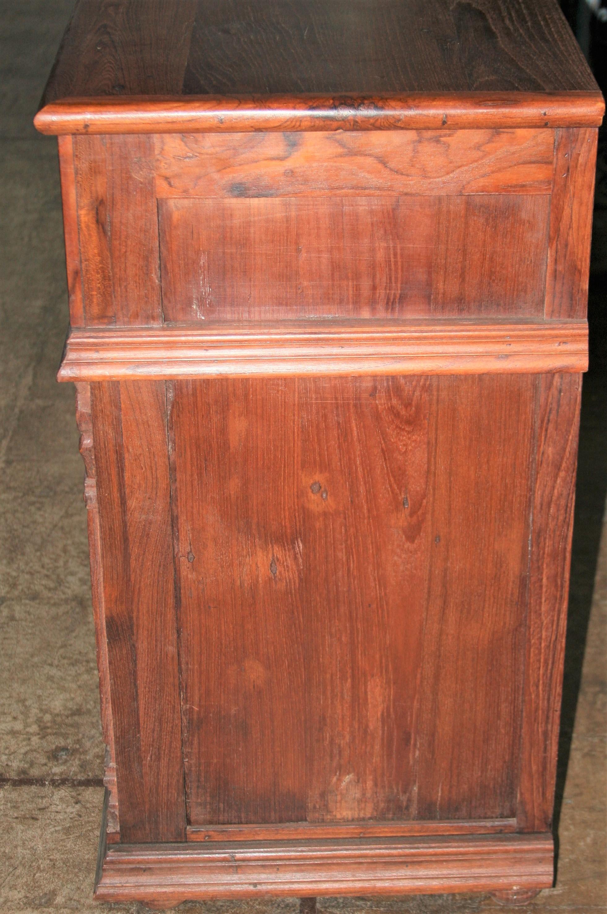 1930s Solid Teak Wood Custom Made British Colonial Nightstands 2