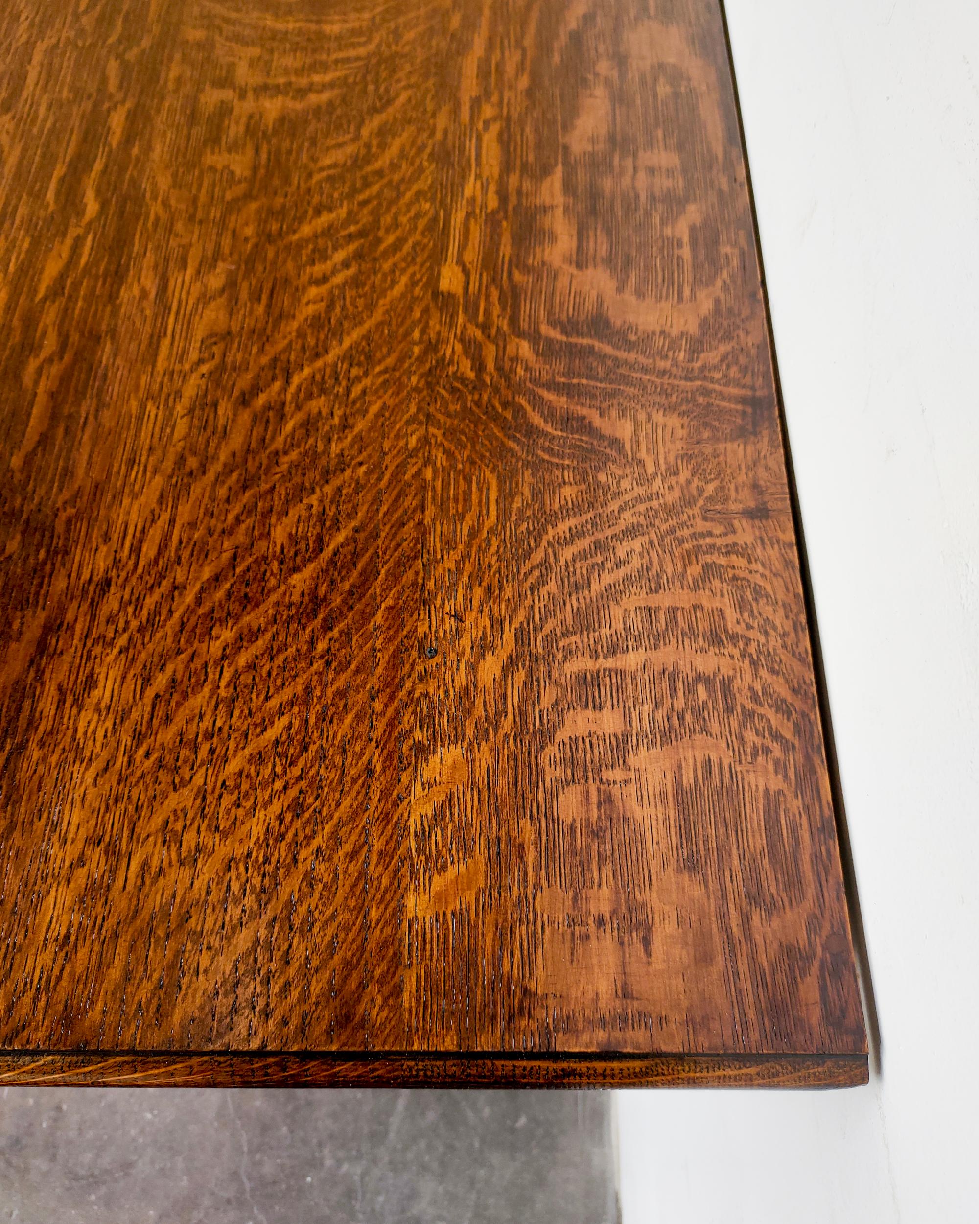 20th Century 1930s Solid Tiger Oak Chest of Three Drawers